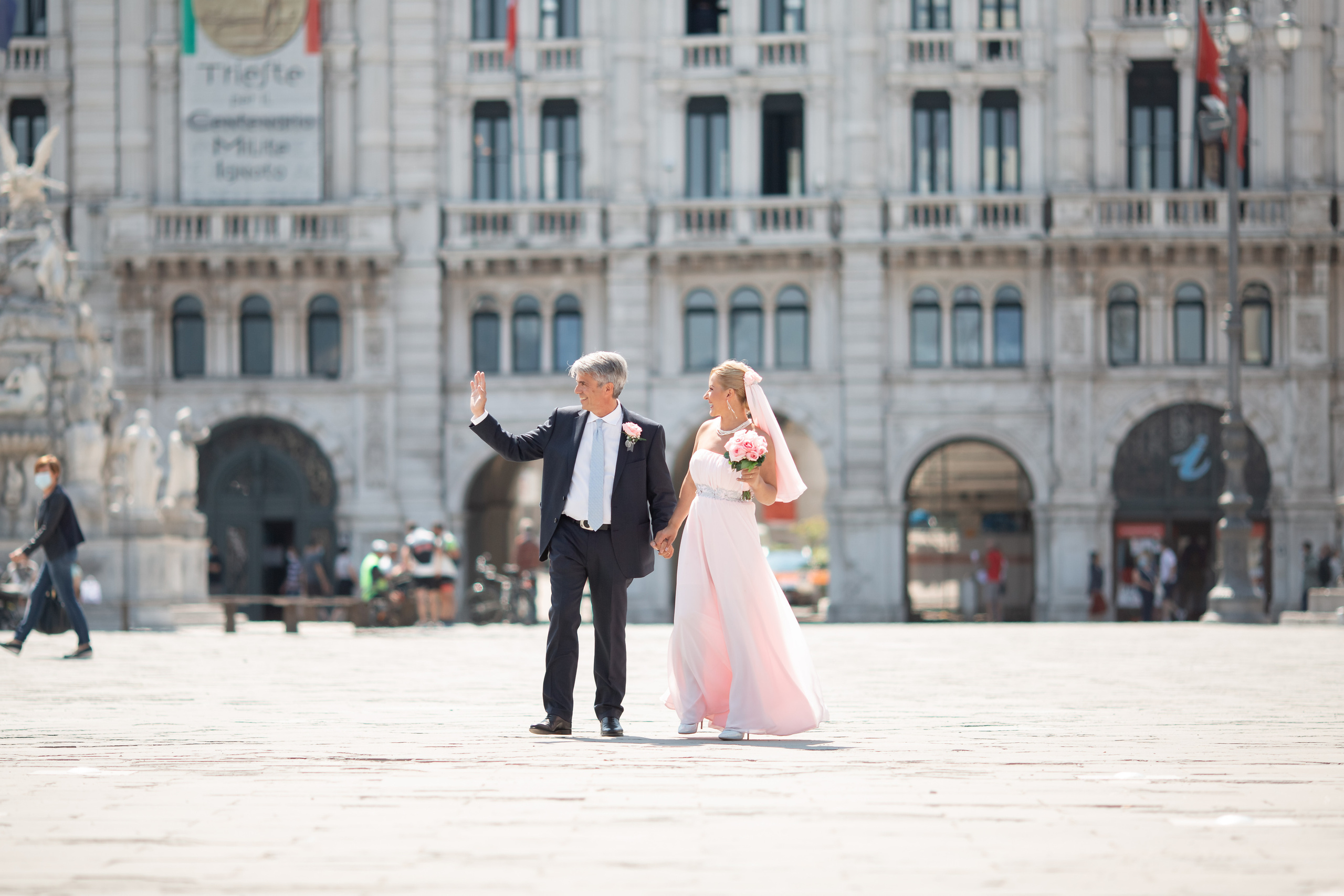 Matrimonio a Trieste , piazza dell'unità Trieste