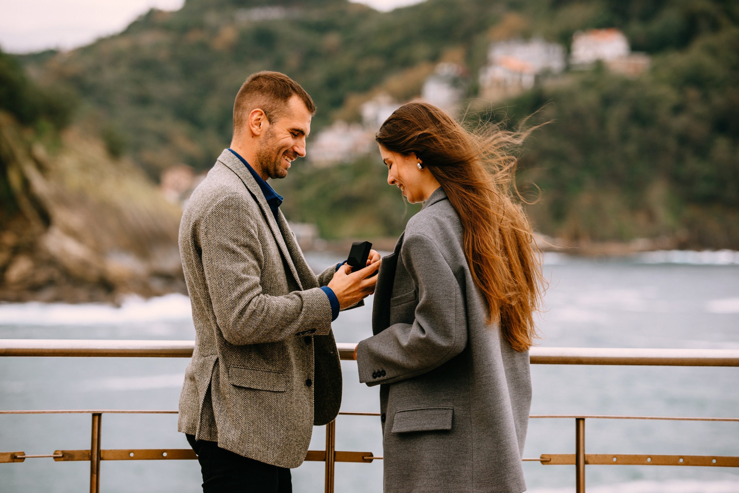 Mariage proposal in San-Sebastian Basque country. Photographer in Bilbao Irina Makou