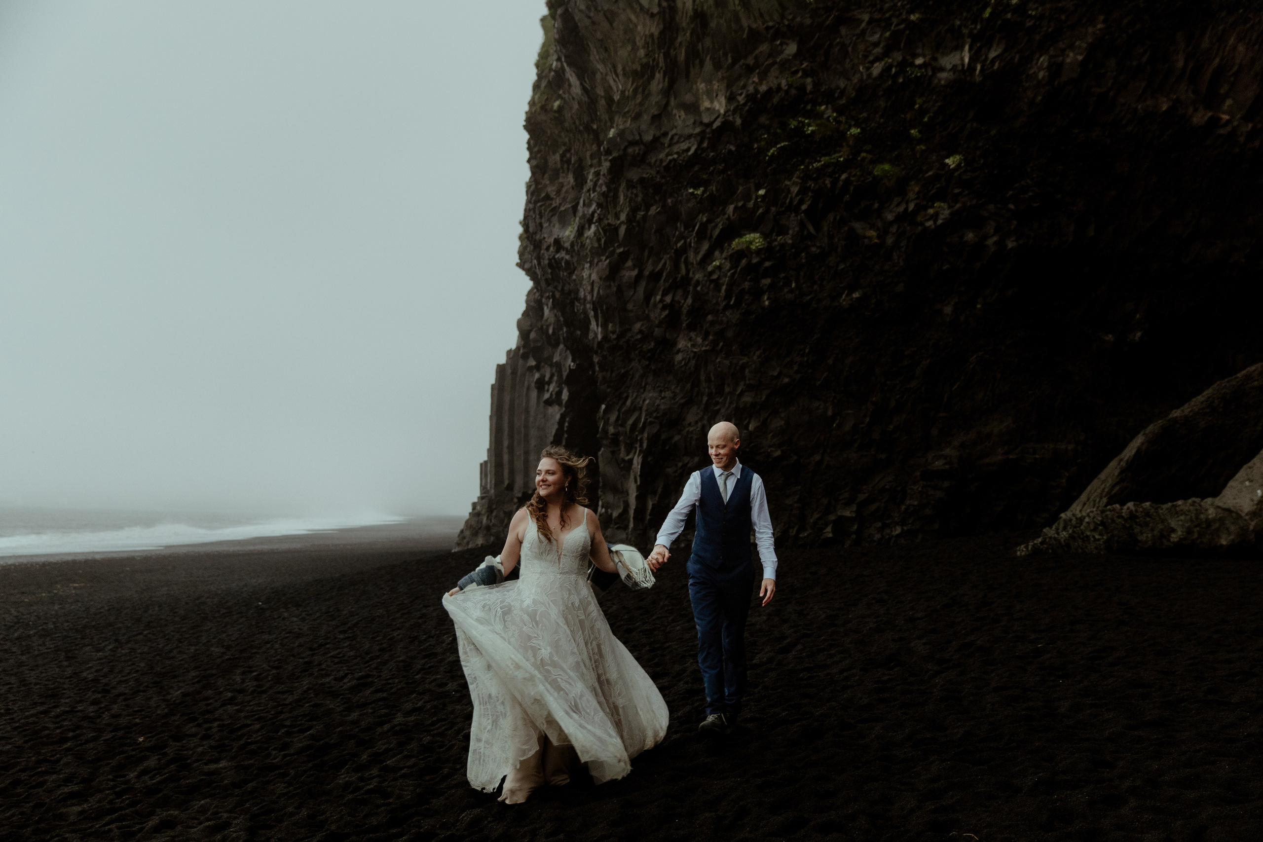 Iceland Elopement at Black Sand Beach. Iceland elopement photo and video | Nikolaichik Photo