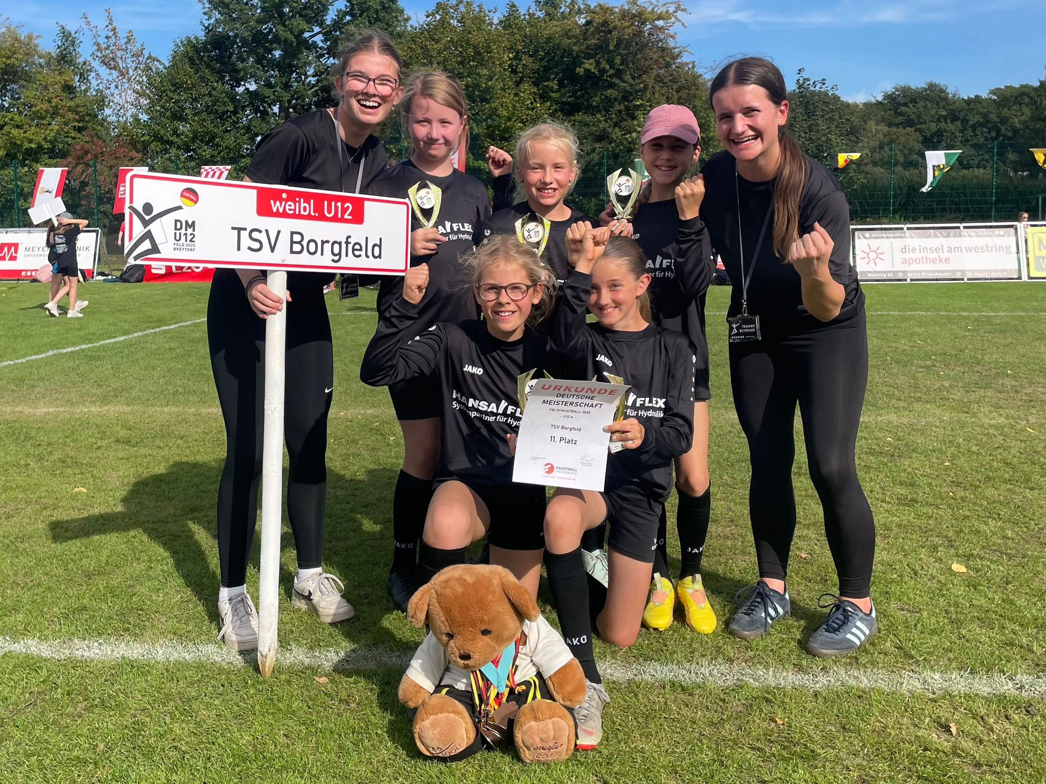 U12 erkämpft 11. Platz bei der DM in Brettorf. TSV Borgfeld Faustball