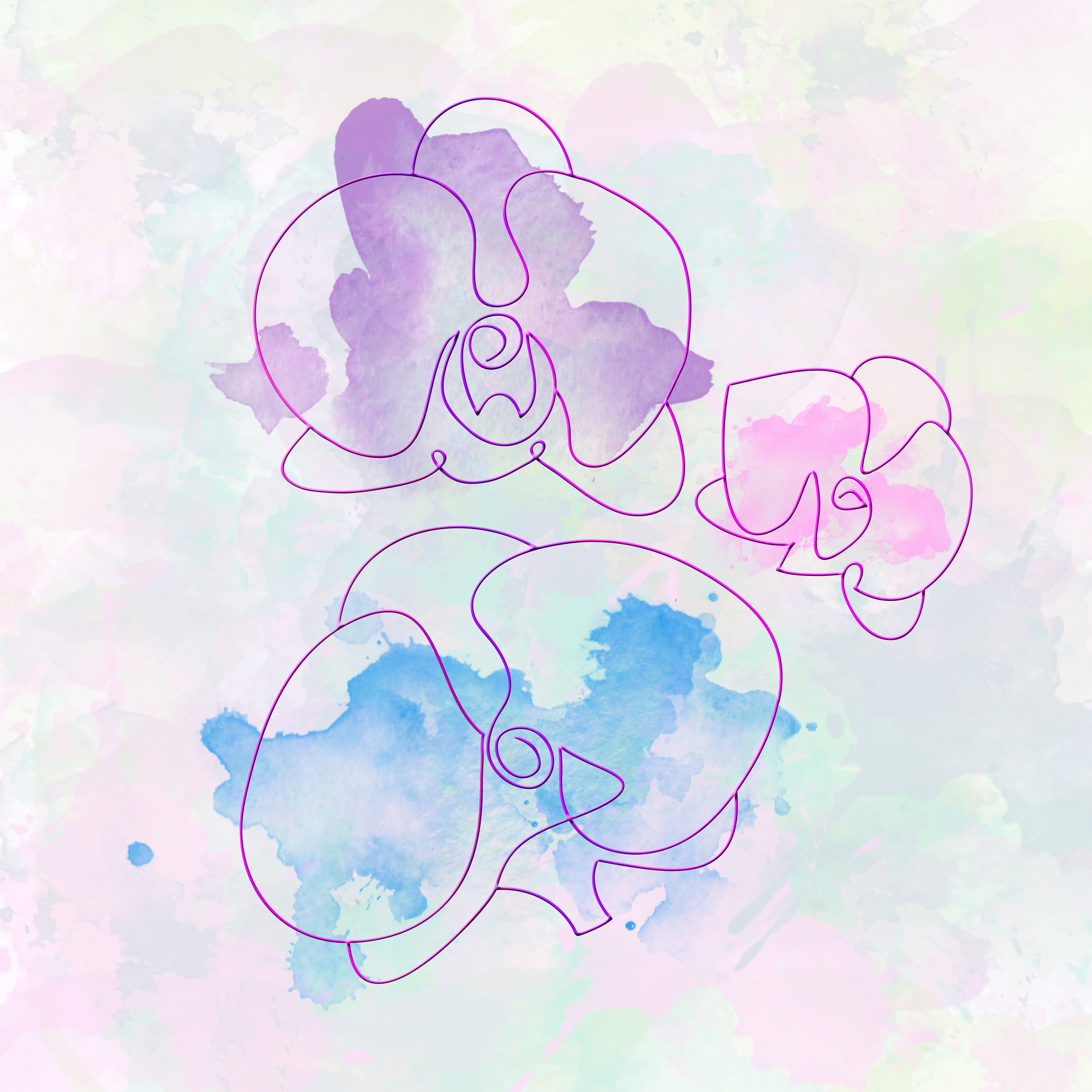 ART line. Lolly Shine. Contemporary digital artist