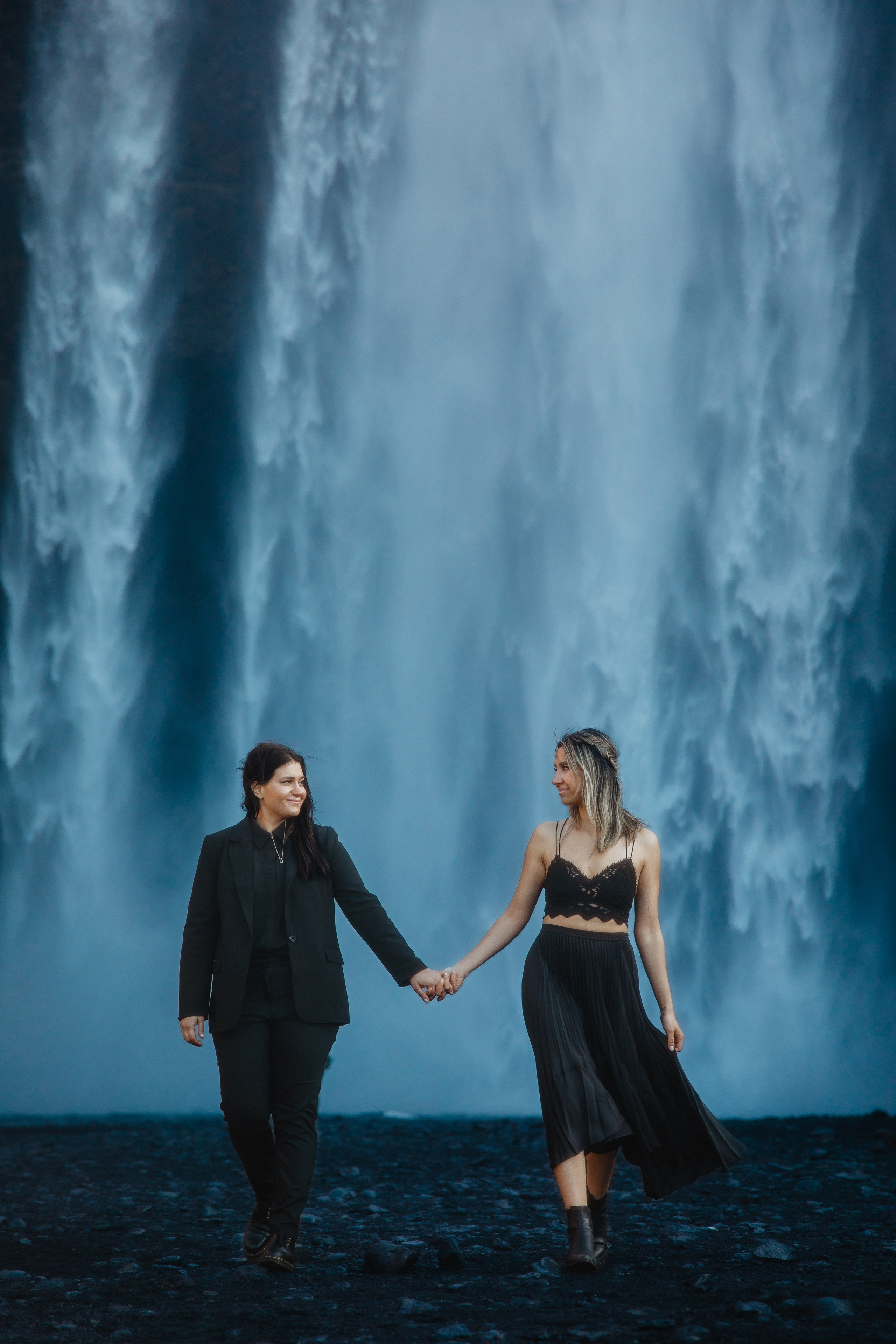 Same Sex Wedding at Iceland Black Sand Beach. Iceland elopement photographer & videographer