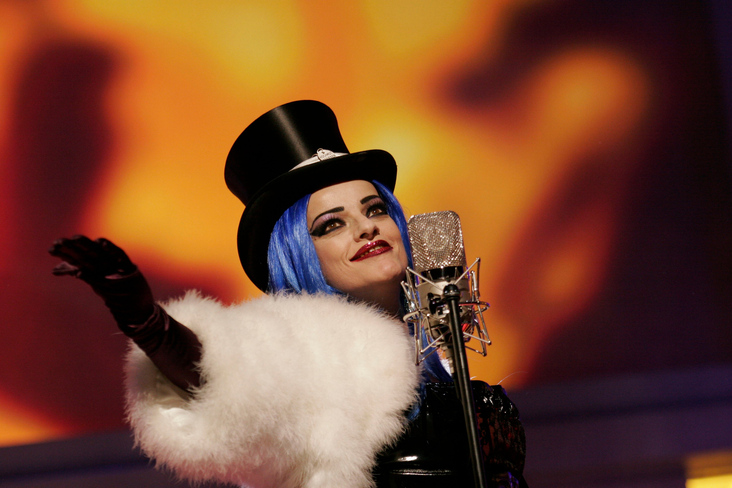 German punk legend Nina Hagan performs in Berlin.