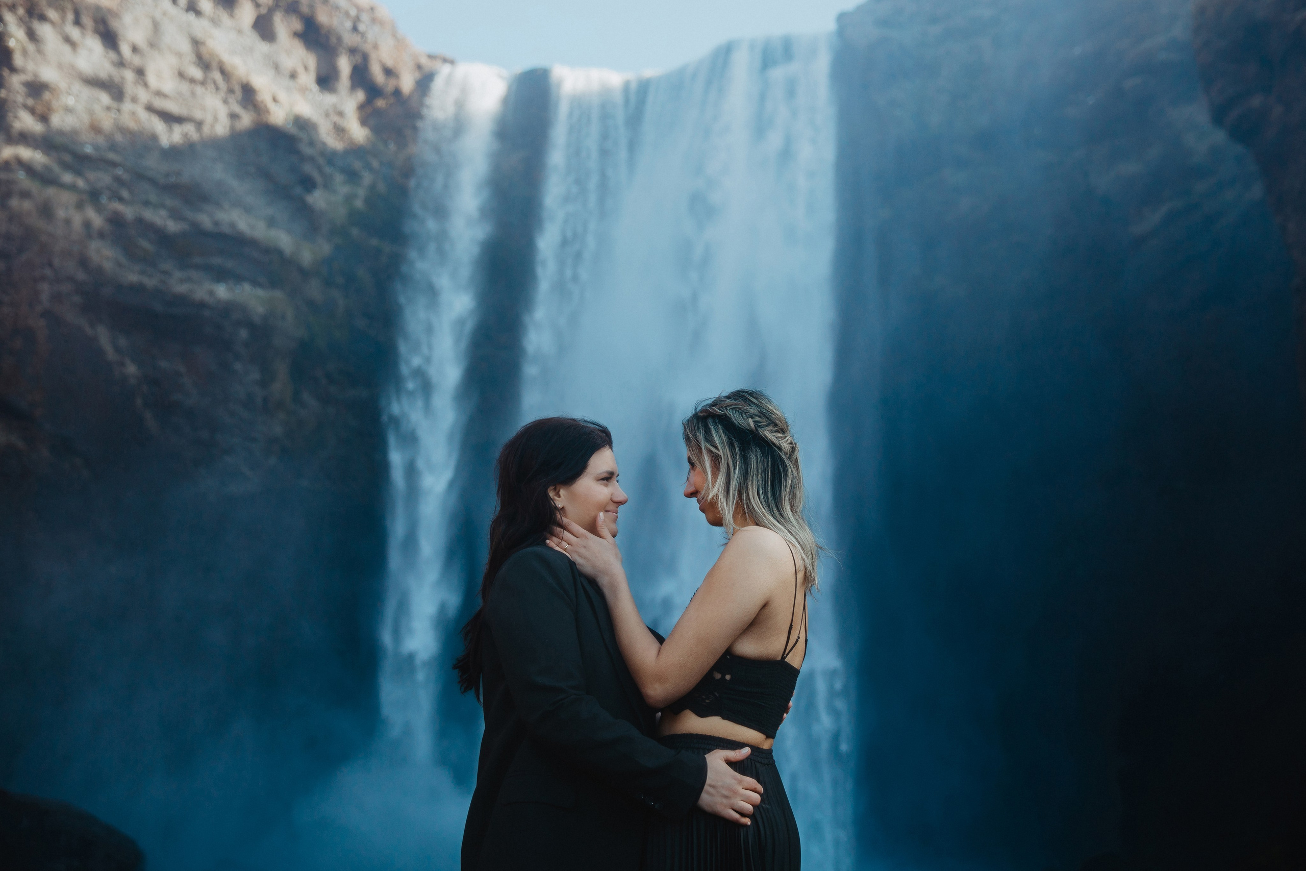Same Sex Wedding at Iceland Black Sand Beach. Iceland elopement photographer & videographer