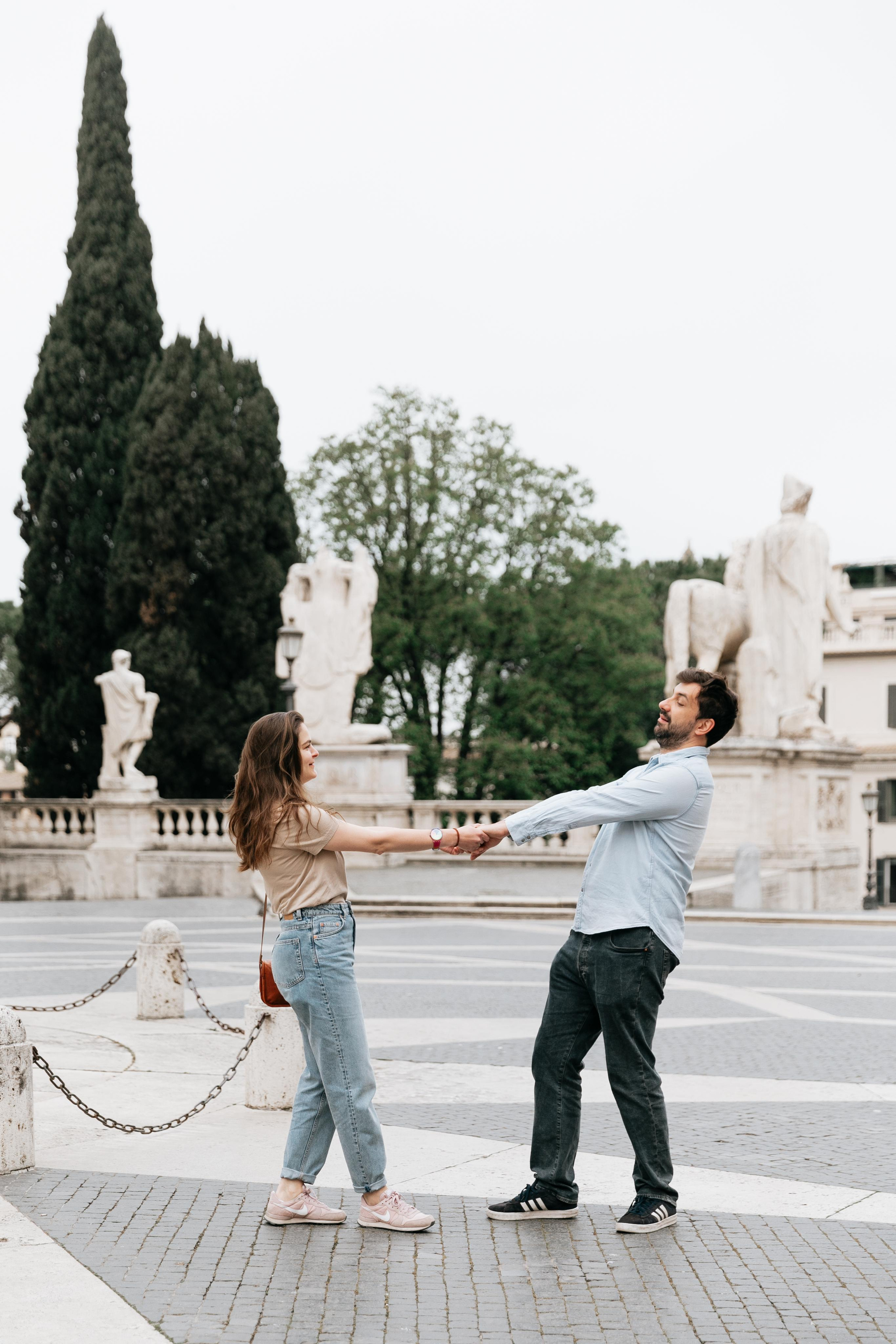 Piazza del Campidoglio. Photographer in Rome