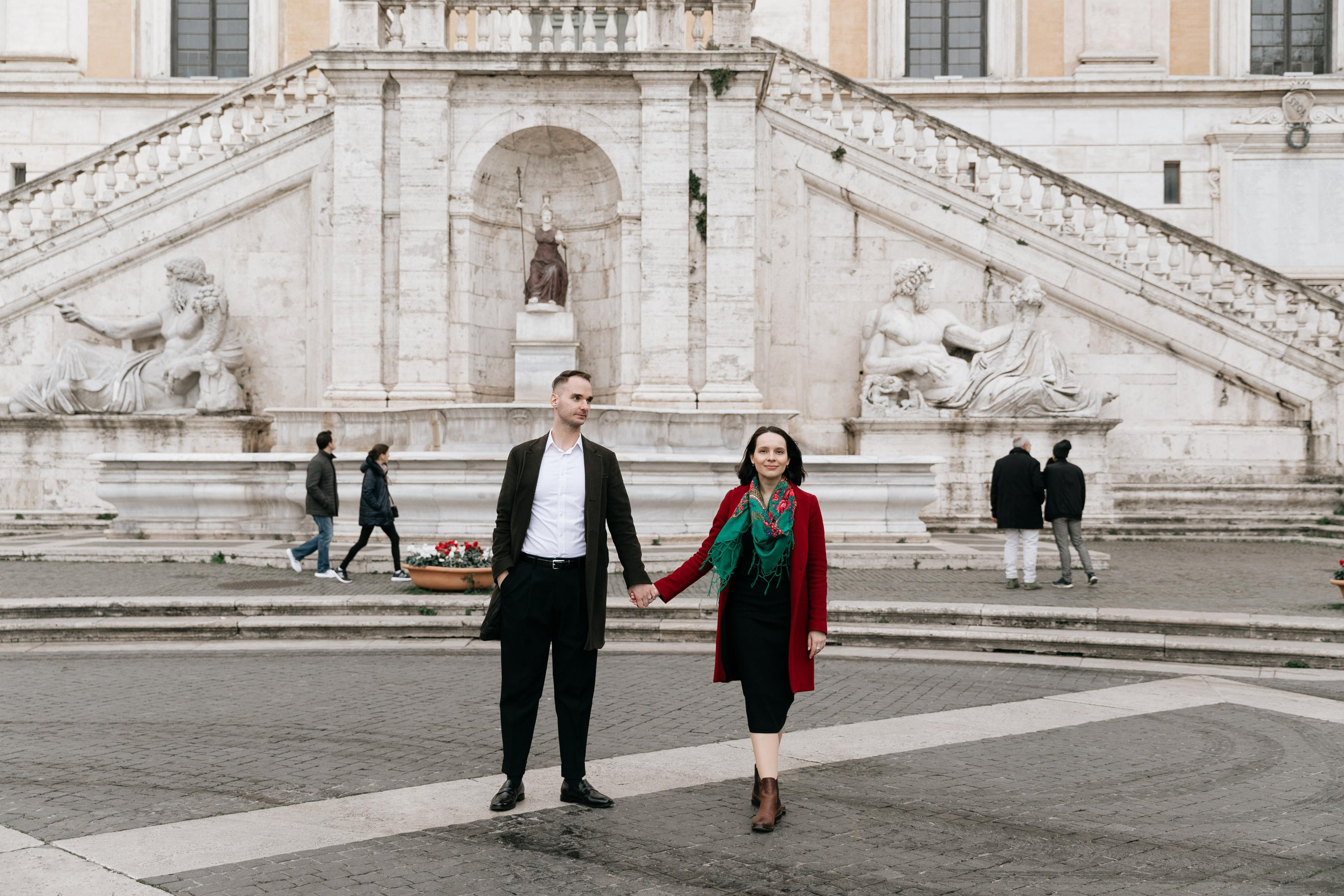 Piazza del Campidoglio. Photographer in Rome