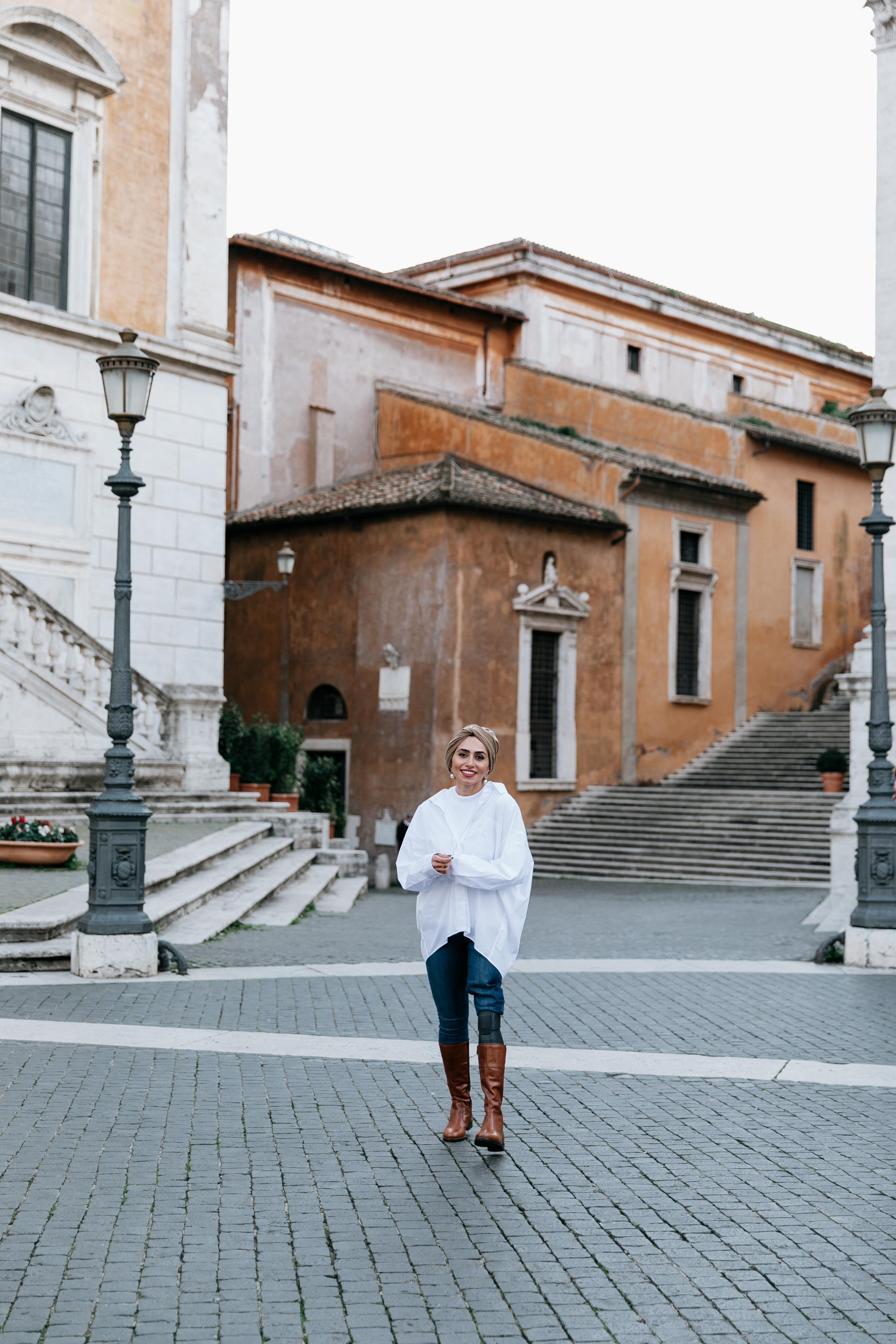 Piazza del Campidoglio. Photographer in Rome