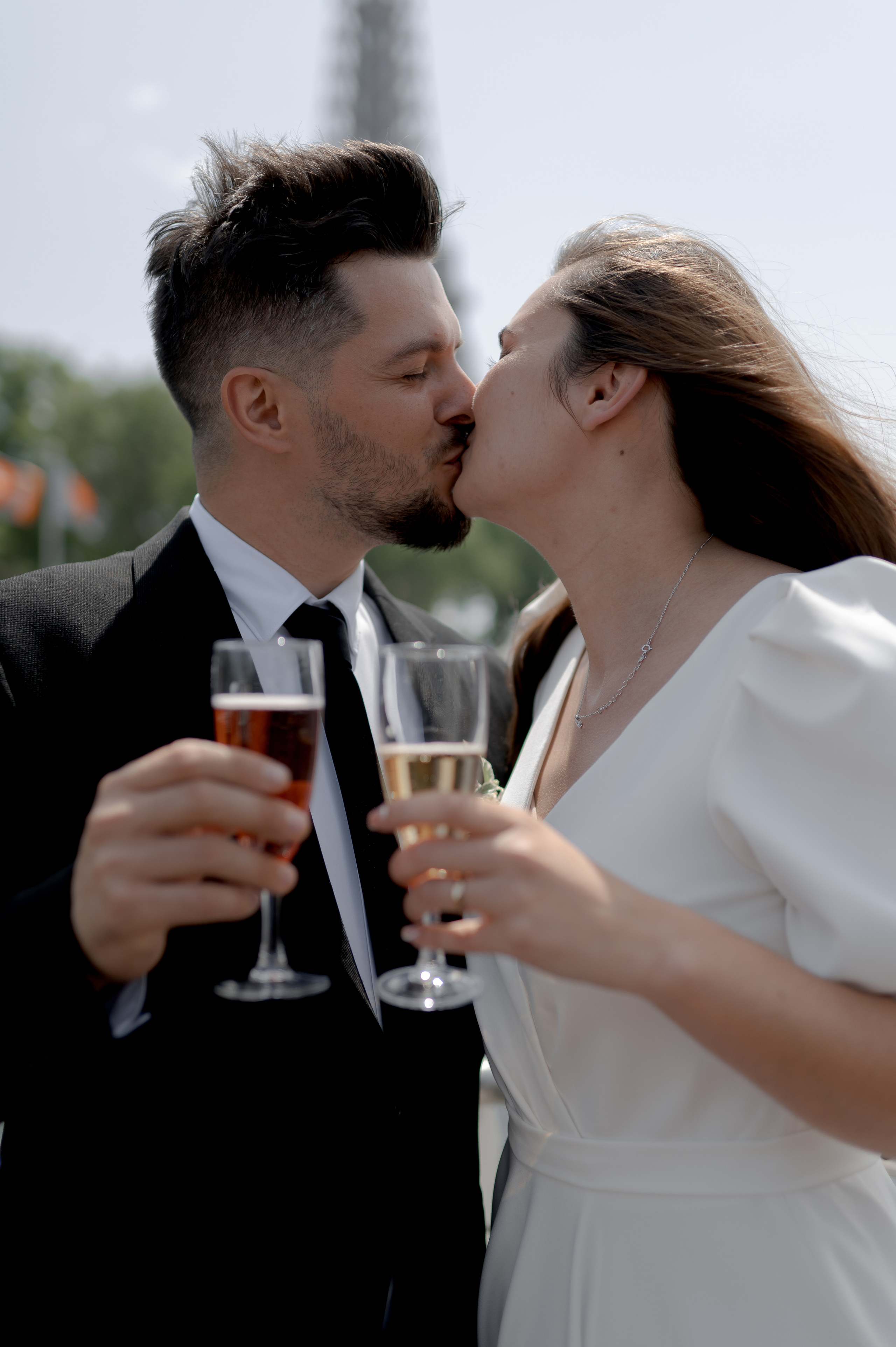 Romantic Wedding on the Seine in Paris photography by Sorin and Patricia wedding destination photography and film