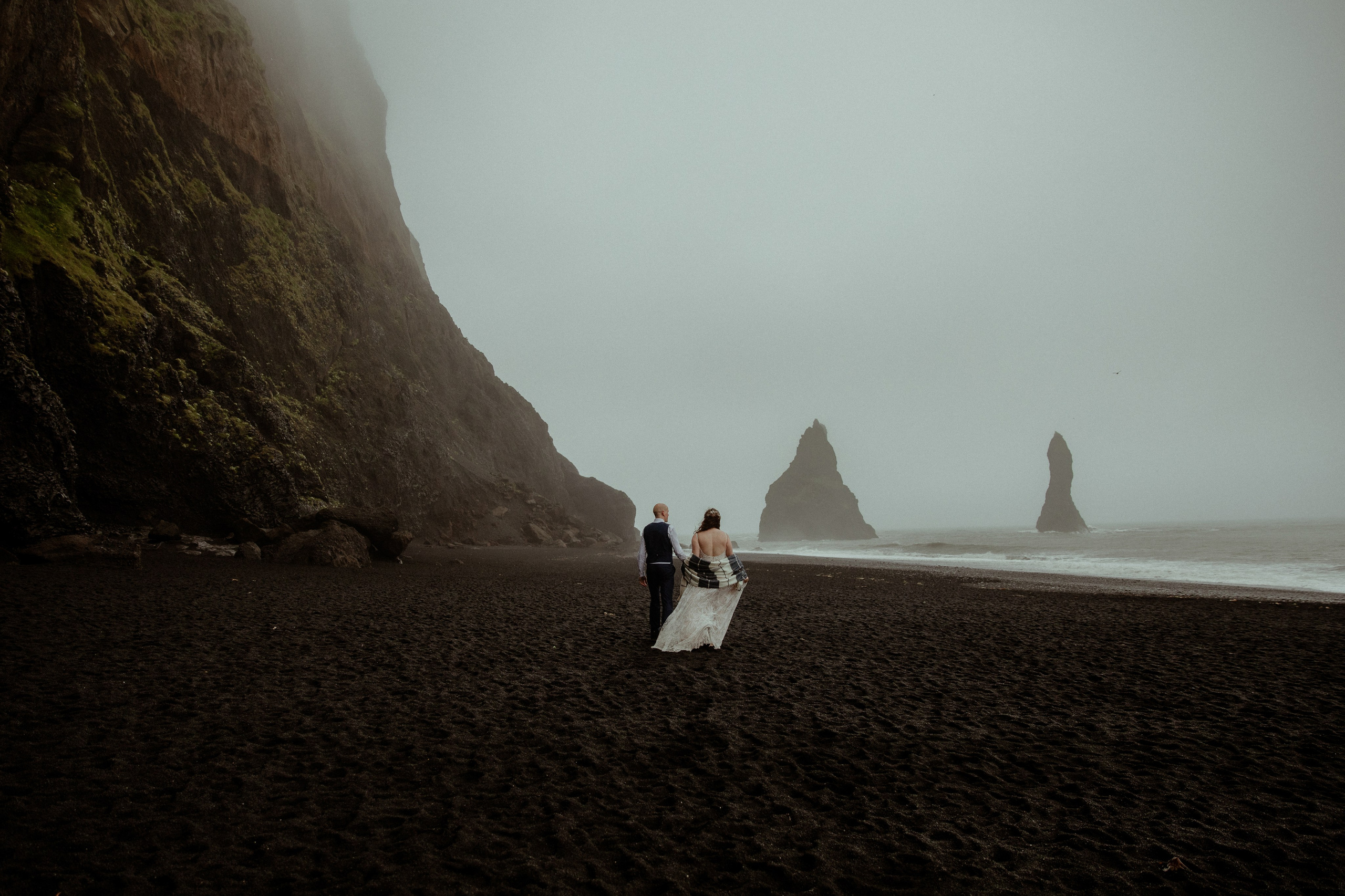Iceland Elopement at Black Sand Beach. Iceland elopement photo and video | Nikolaichik Photo
