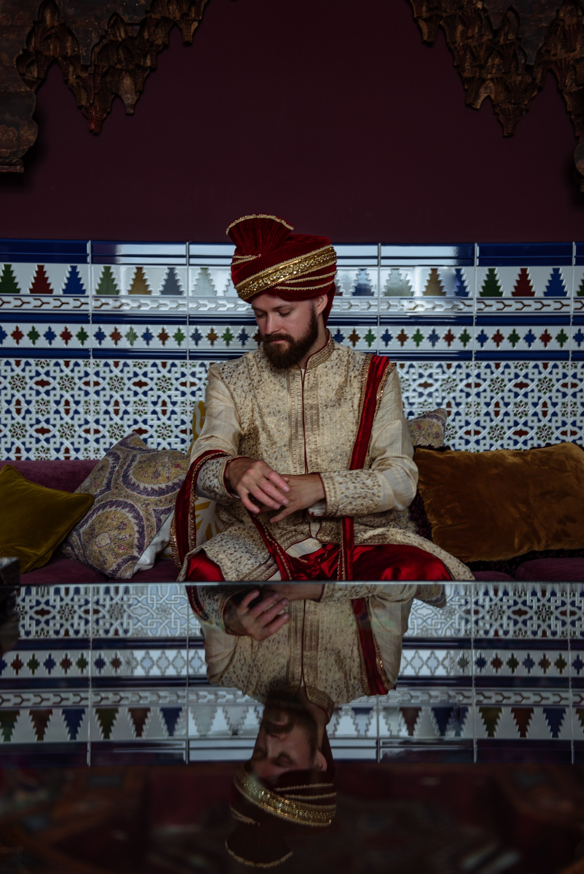 Elegancia Oriental. La Magia de una Boda India en La Gran Villa Rosa. Фотограф Екатерина Гасанова — фотосессии в Барселоне