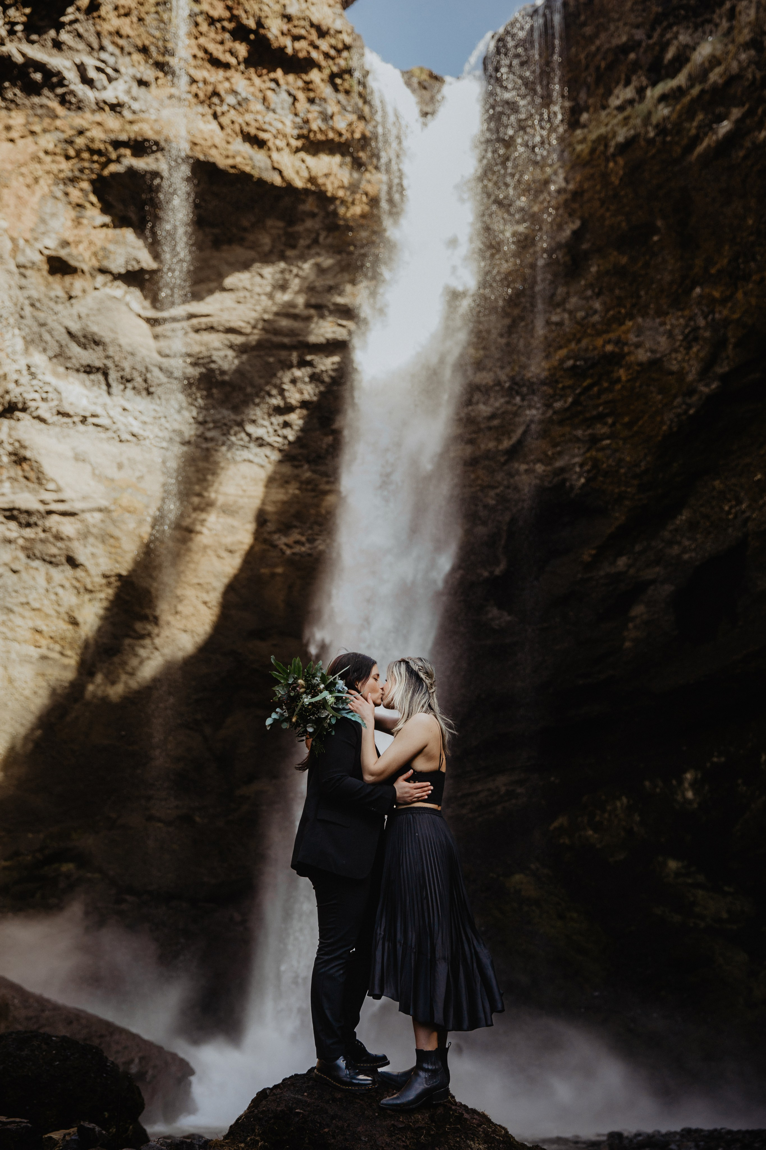 Same Sex Wedding at Iceland Black Sand Beach. Iceland elopement photographer & videographer