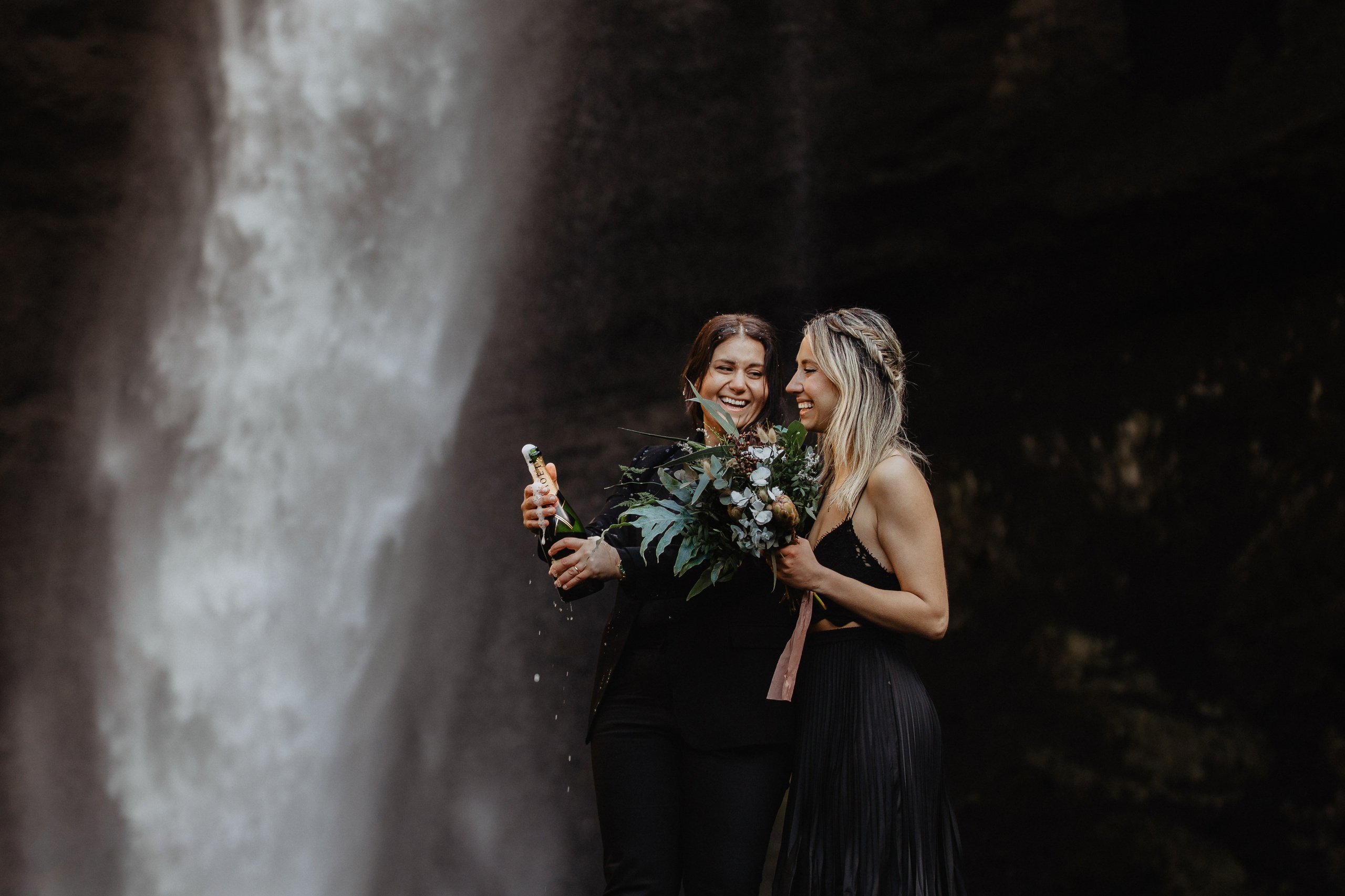 Same Sex Wedding at Iceland Black Sand Beach. Iceland elopement photographer & videographer