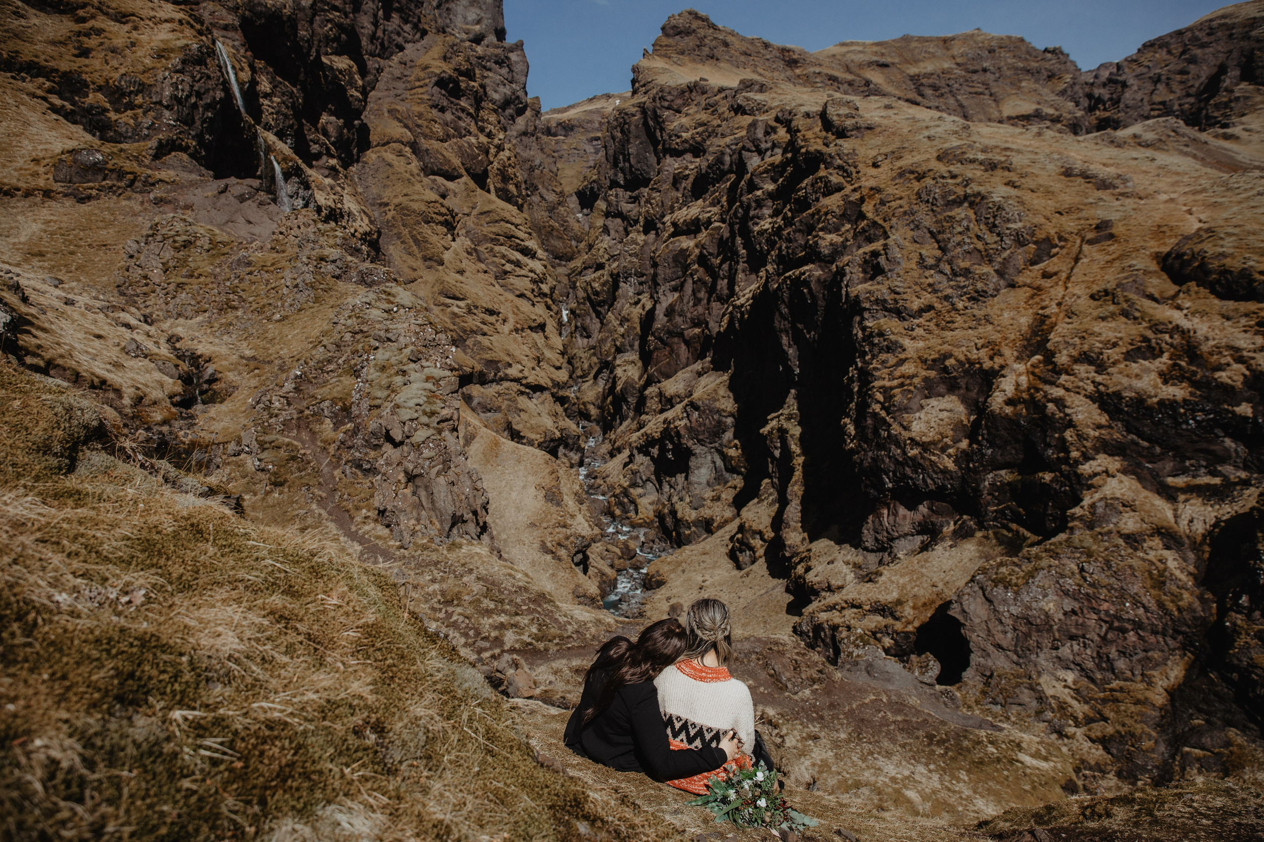 Same Sex Wedding at Iceland Black Sand Beach. Iceland elopement photographer & videographer