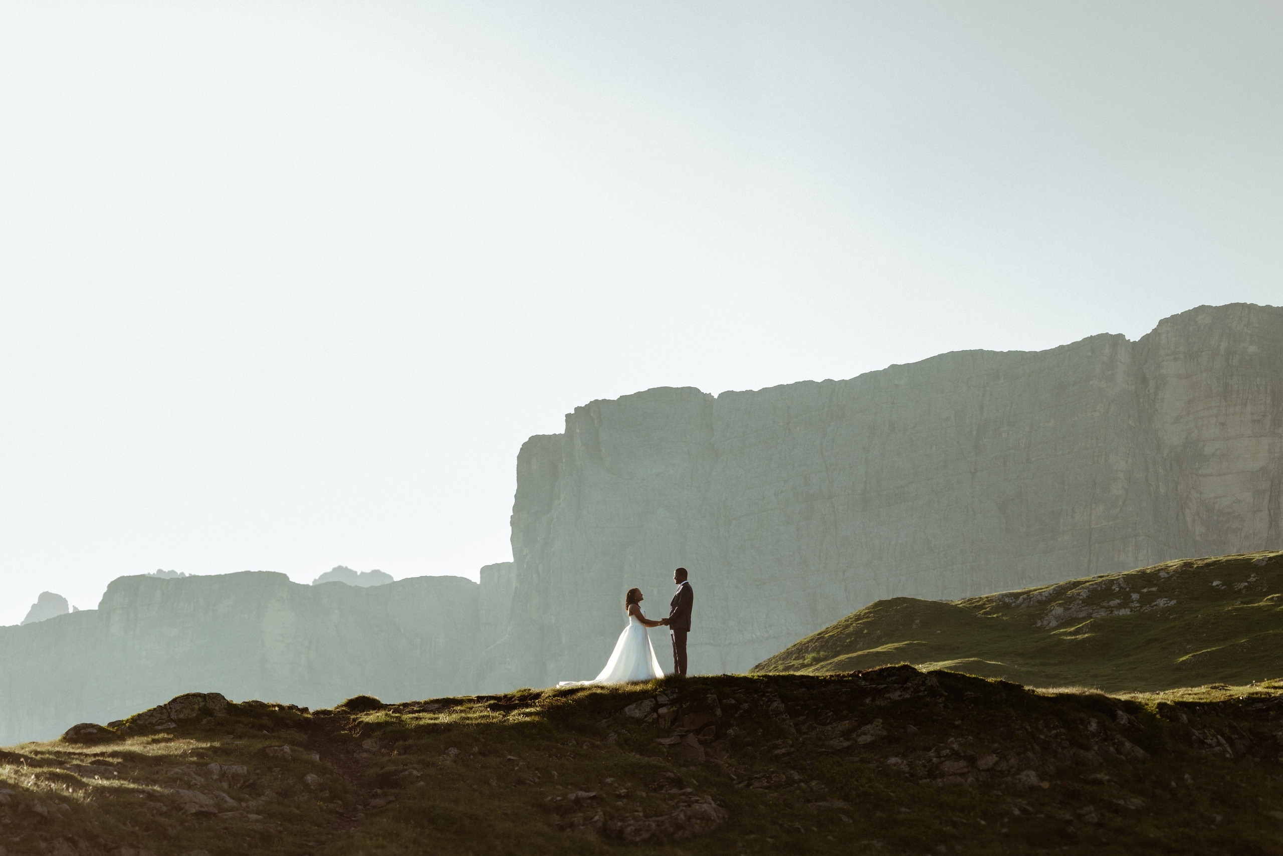 Ashley & Faisal’s sunrise Dolomites elopement. Iceland elopement photo and video | Nikolaichik Photo