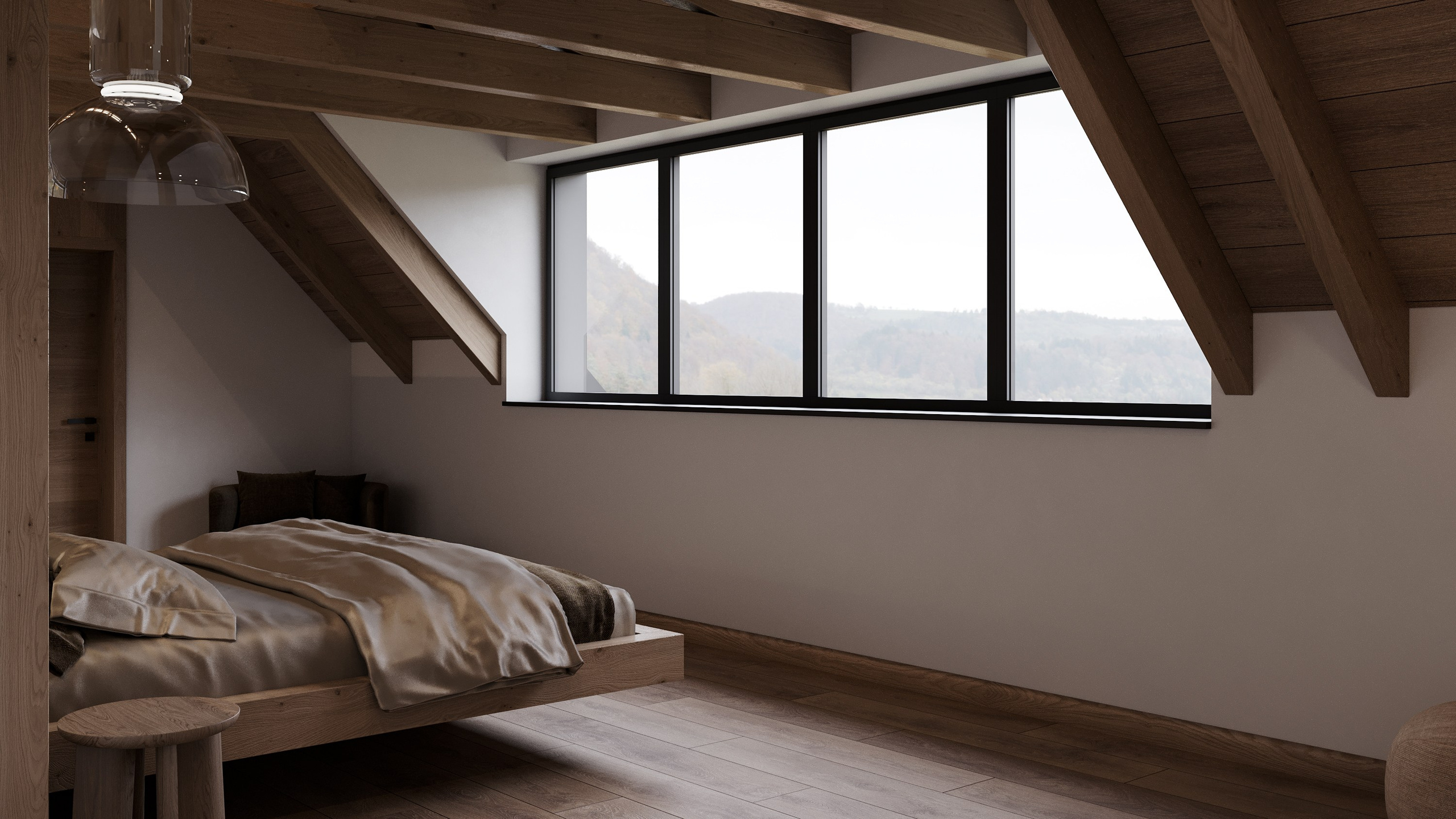 HOTELOVÝ POKOJ č.2 V HORSKÉ CHATĚ. Filipenka architects