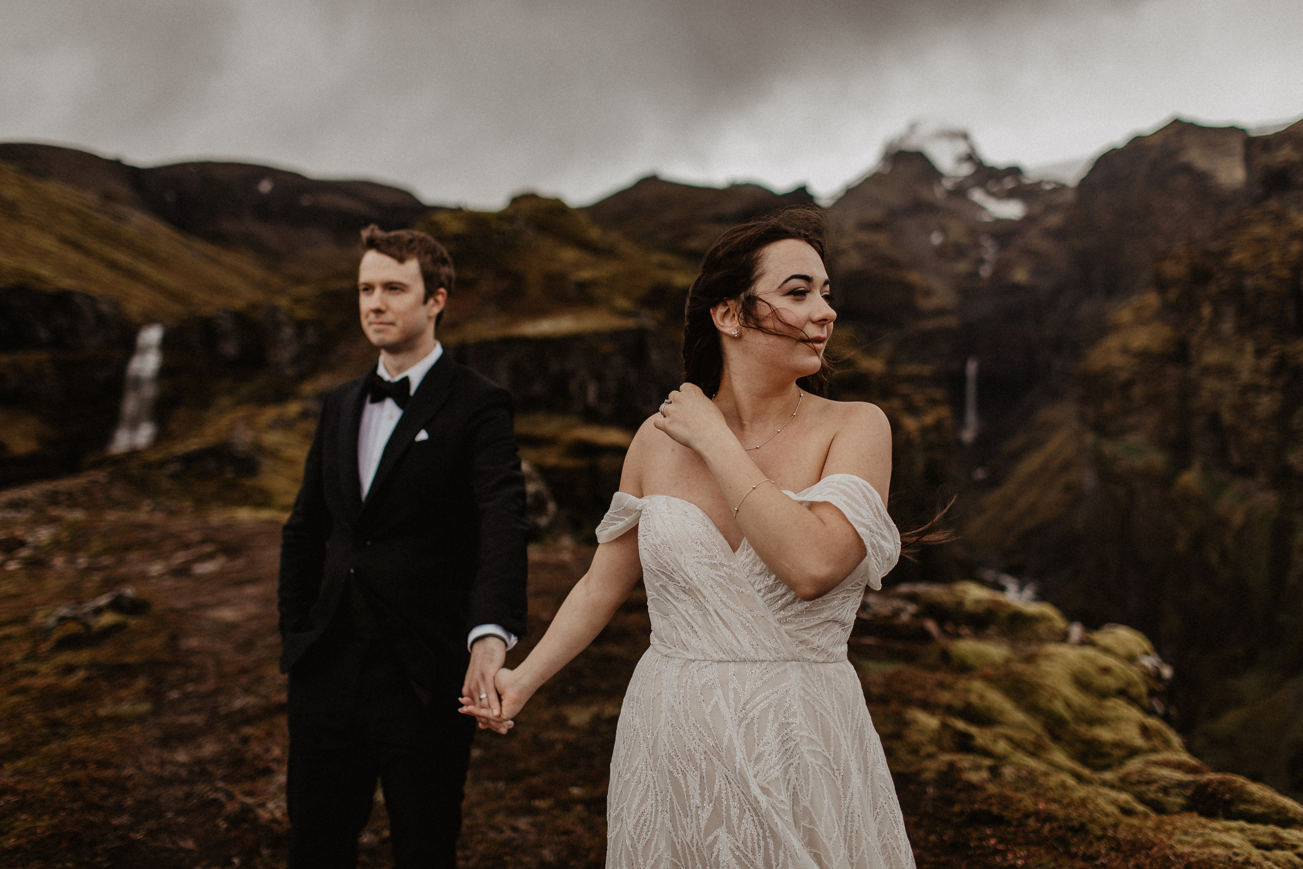 Elopement at secret canyon Iceland and diamond black beach. Iceland elopement photo and video | Nikolaichik Photo