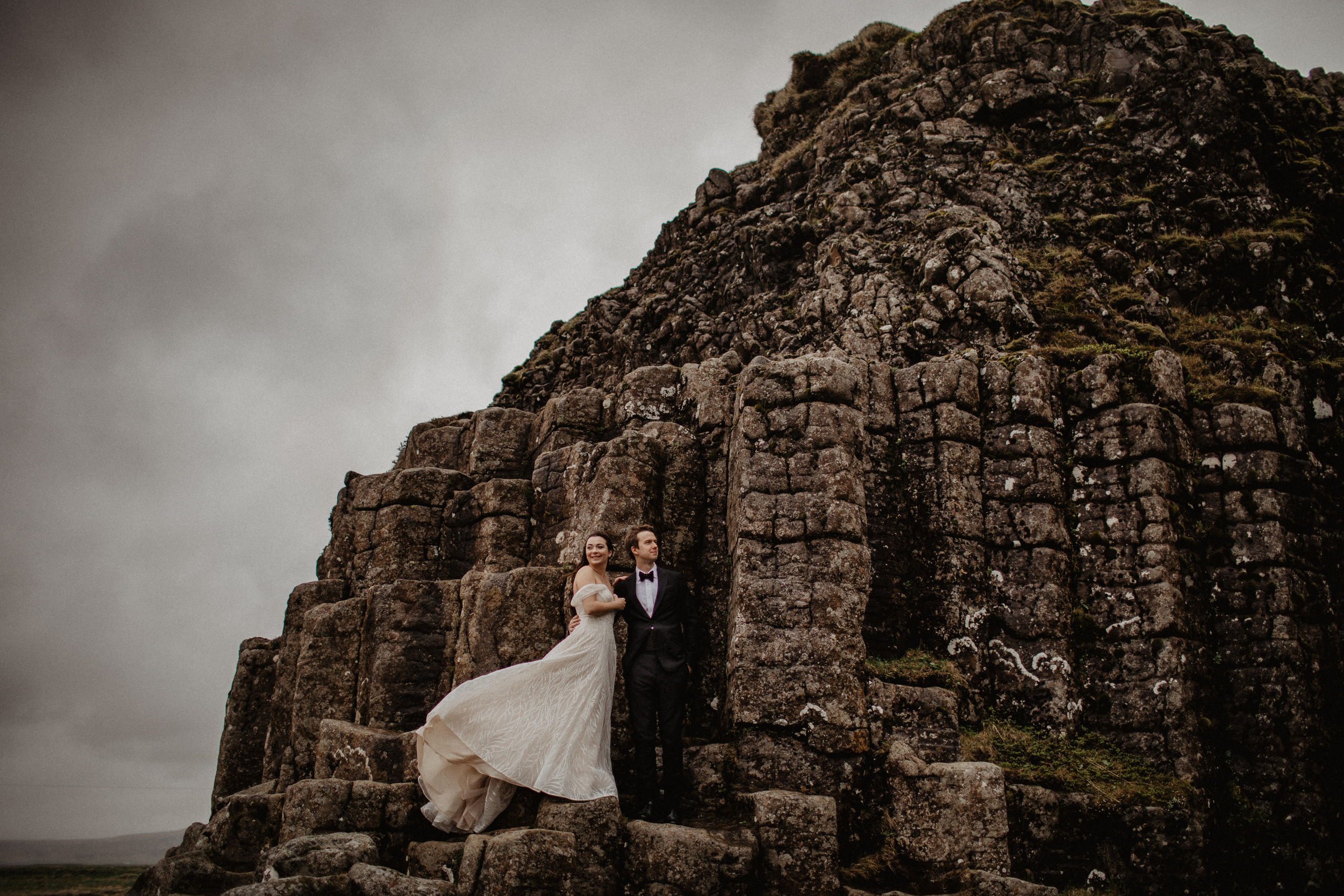 wedding photos at basalt columns Iceland