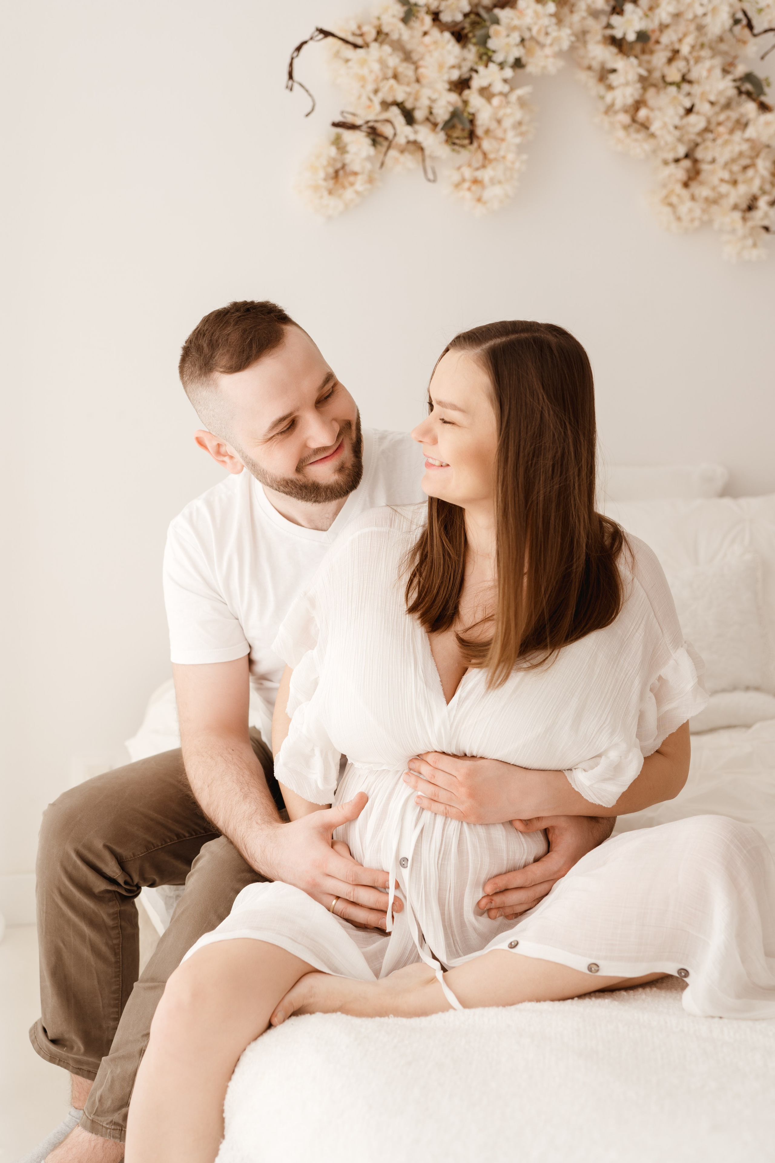 Sesja ciążowa Marty i Łukasza. Fotograf Łódź - sesja ciążowa, noworodkowa, dziecięca. Studio w Łodzi