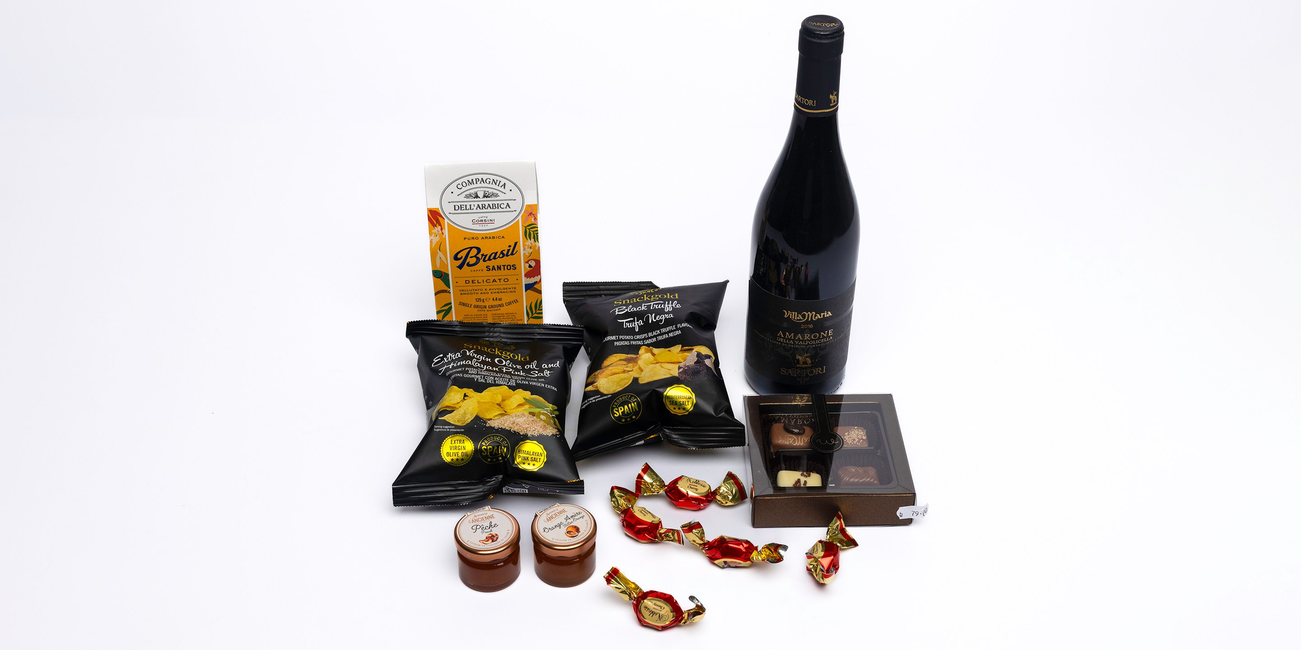 Luksuriøse firma gaver med vin, chokolade og delikatesser – levering i Aarhus