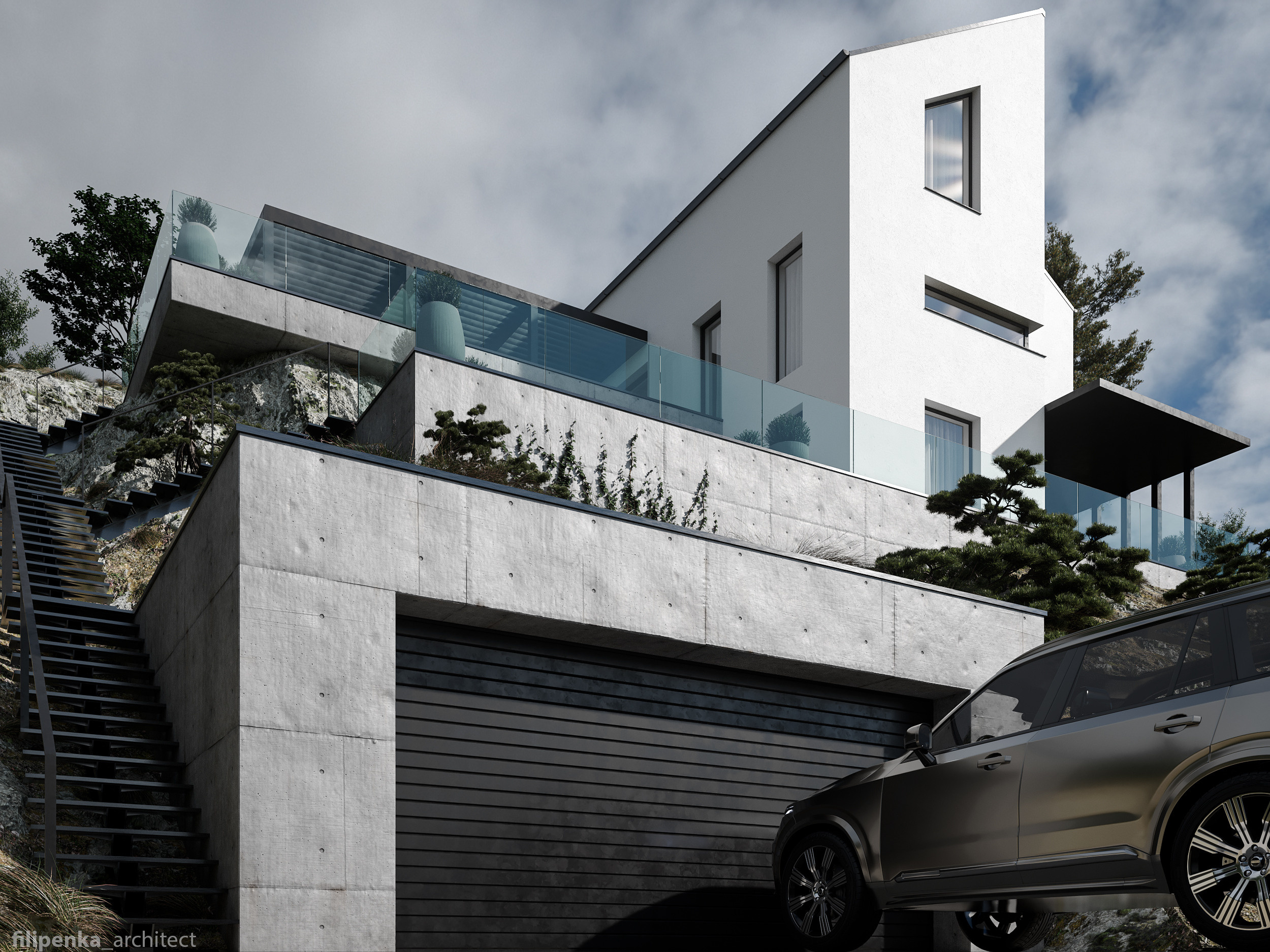 Rodinný dům v Slušticích.