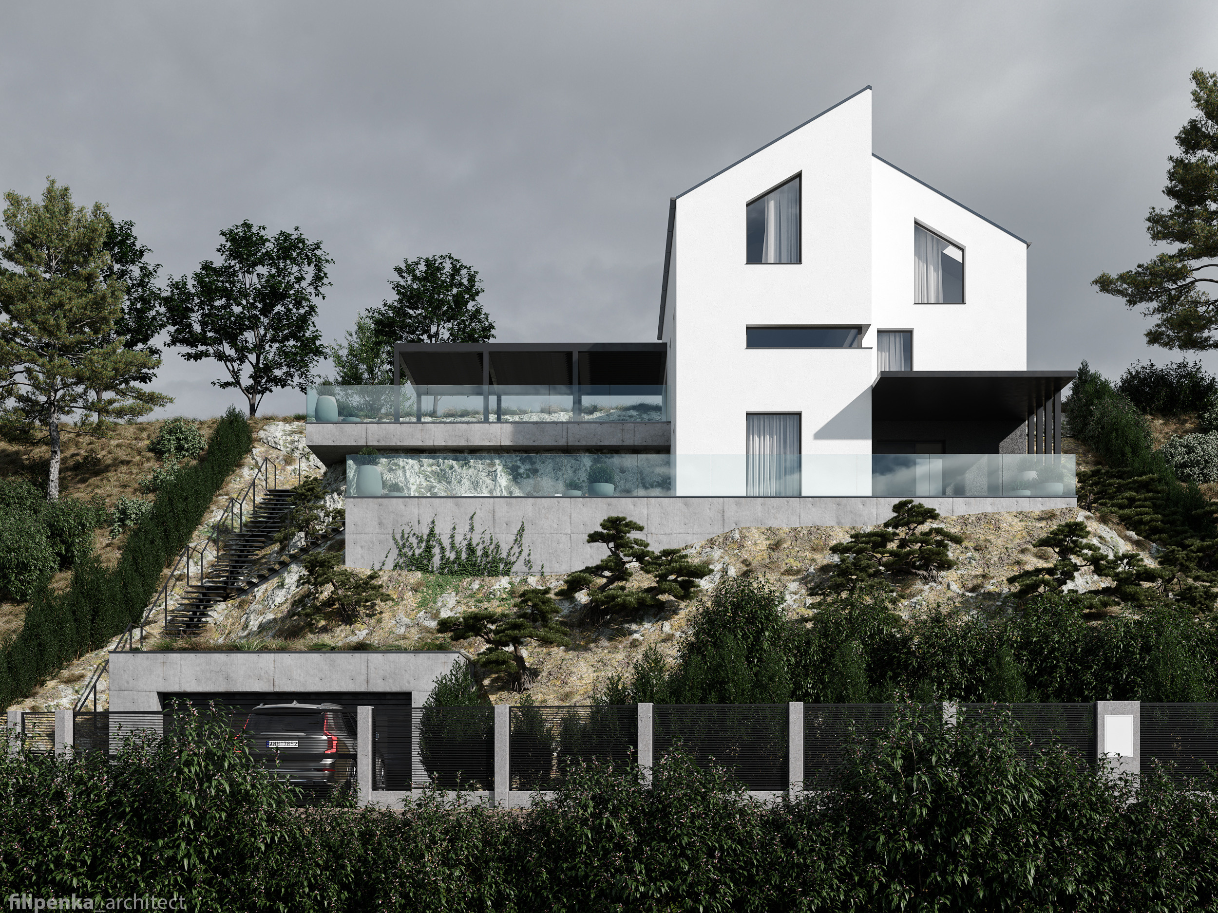 Rodinný dům v Slušticích.