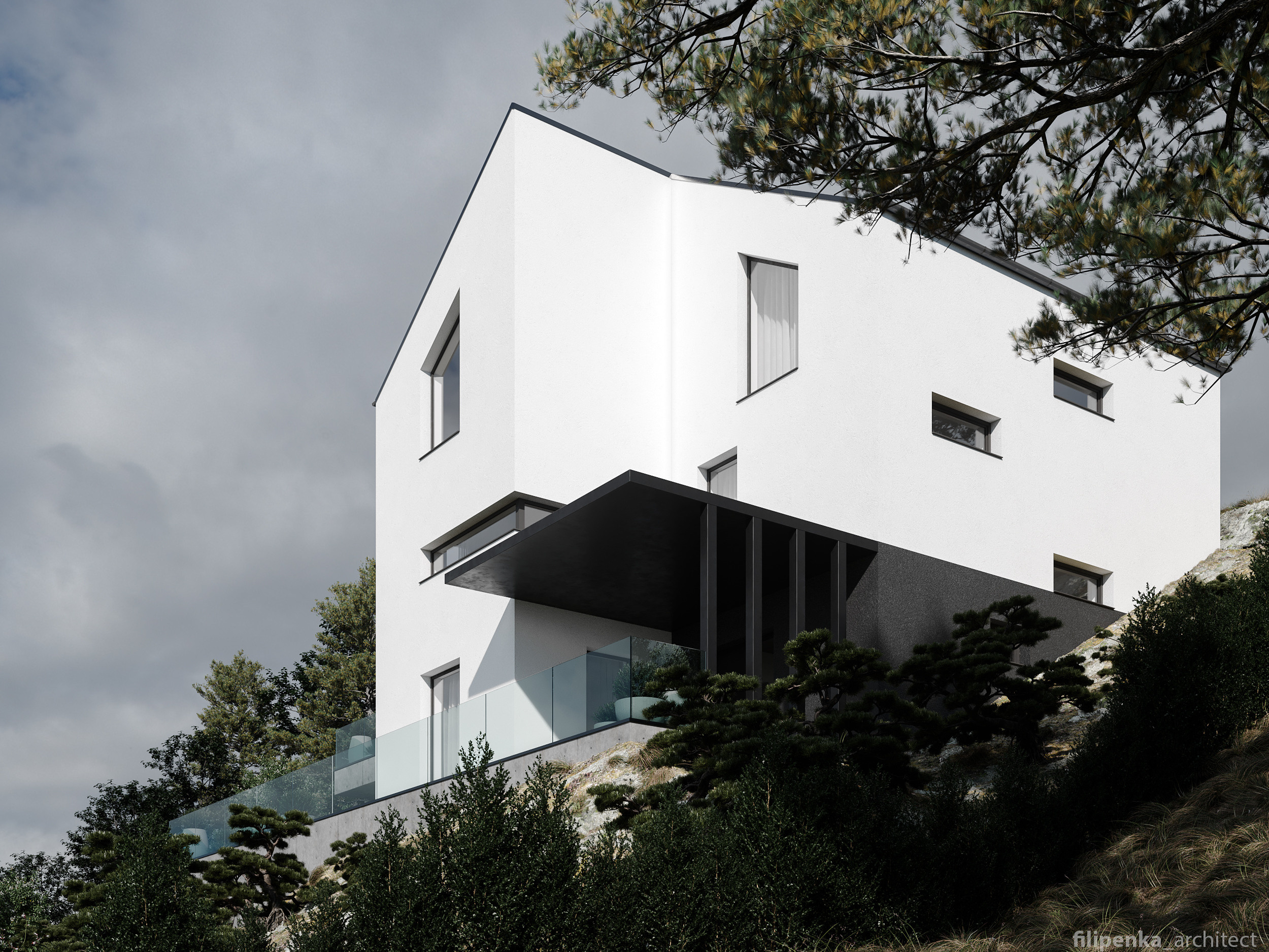 Rodinný dům v Slušticích.