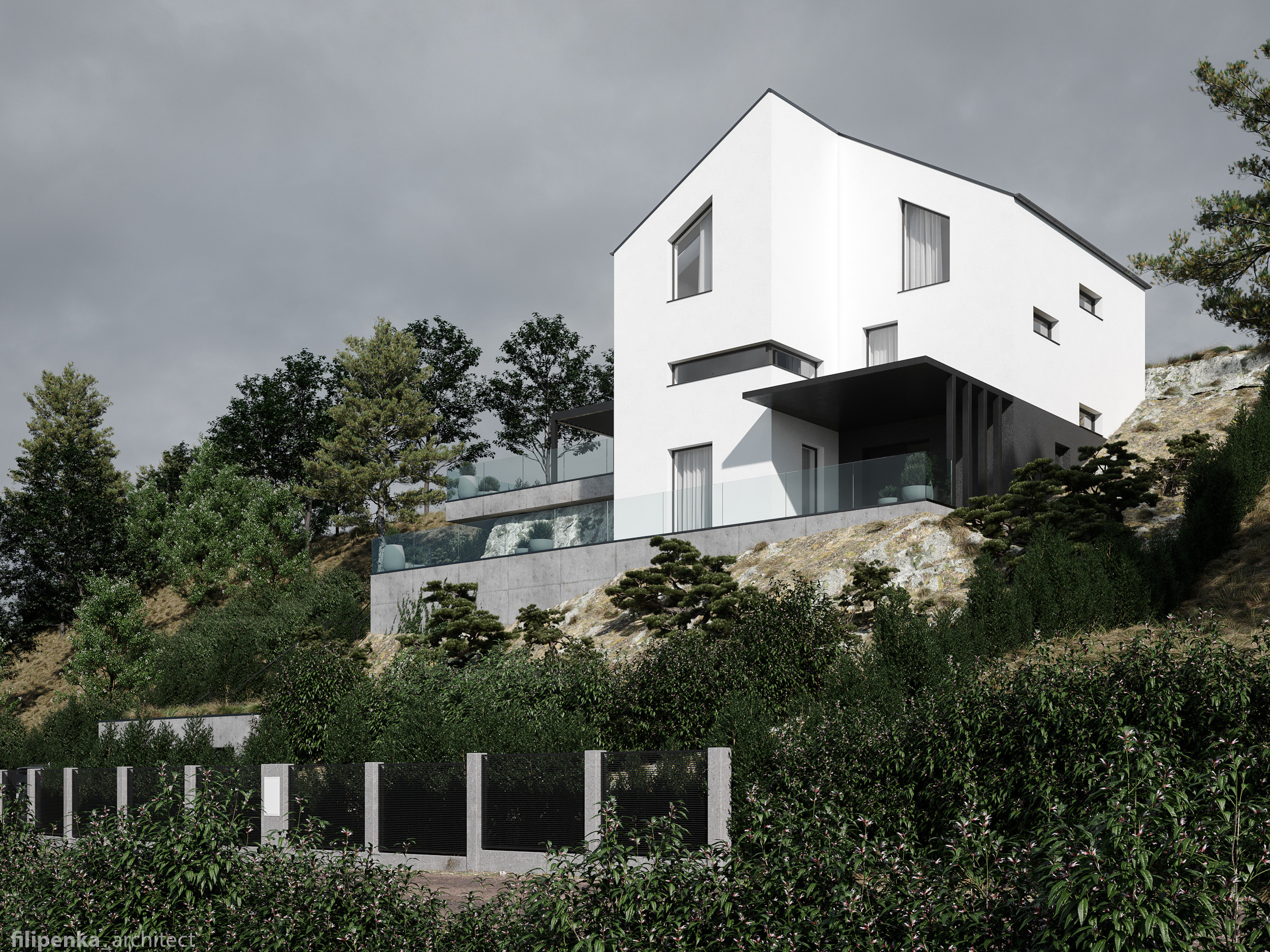 Rodinný dům v Slušticích.