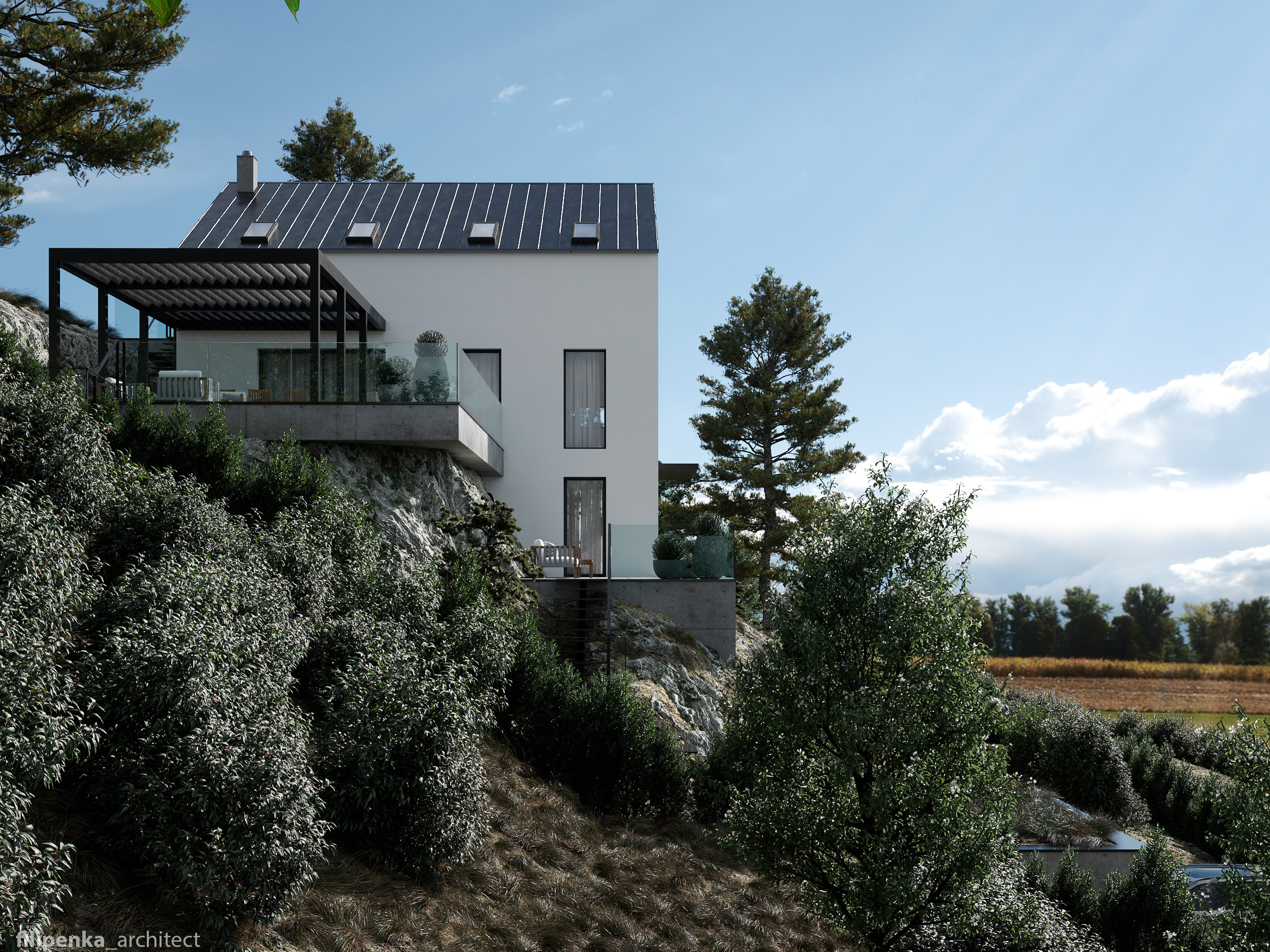 Rodinný dům v Slušticích.