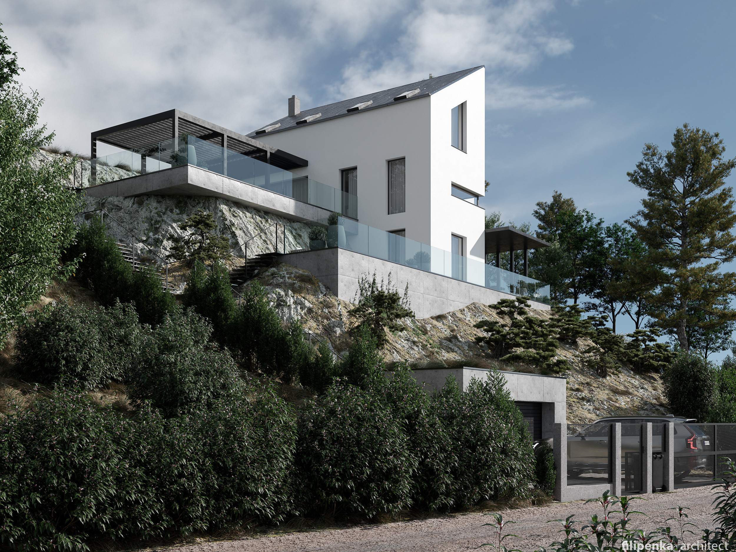 Rodinný dům v Slušticích.