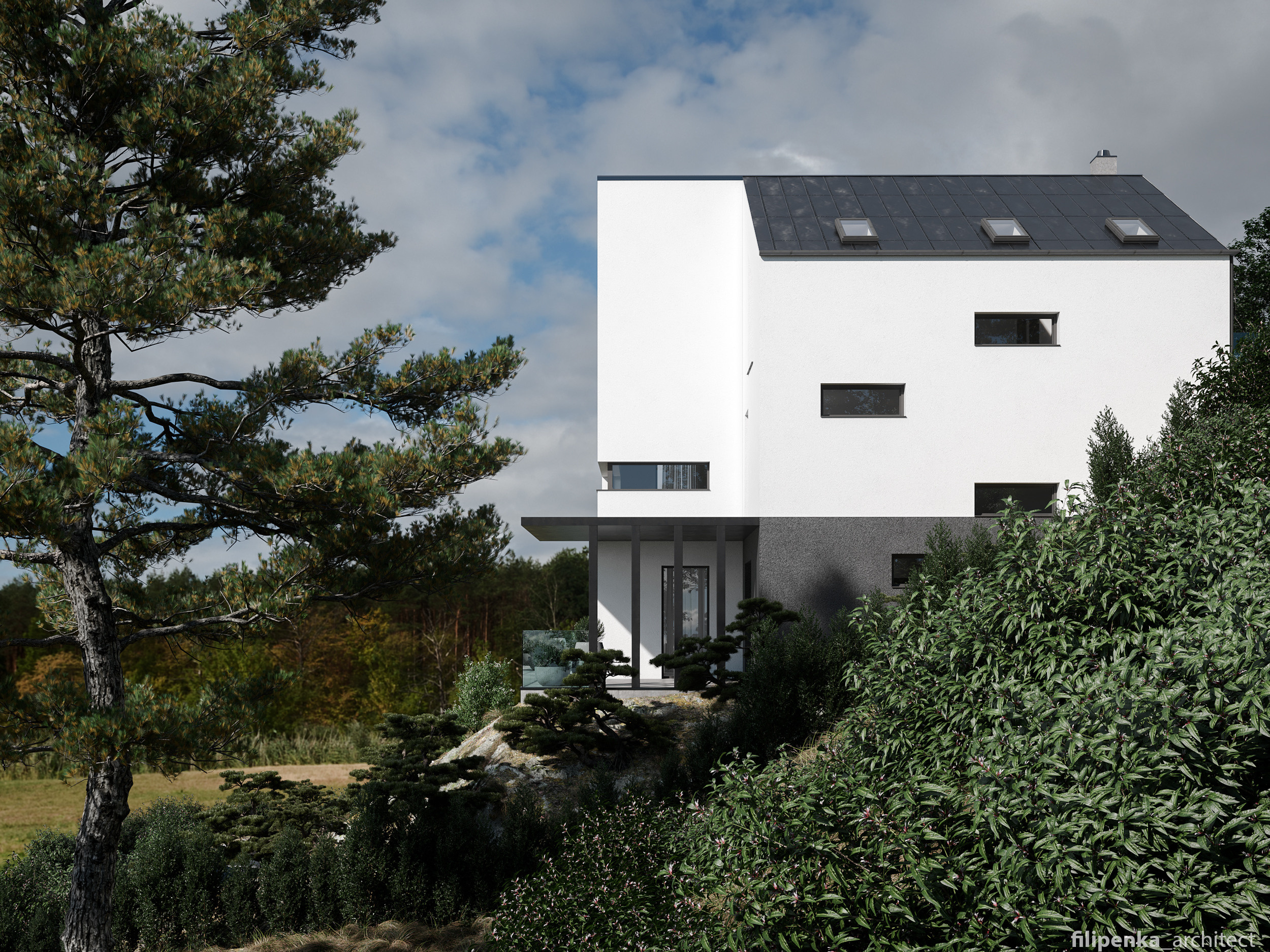 Rodinný dům v Slušticích.