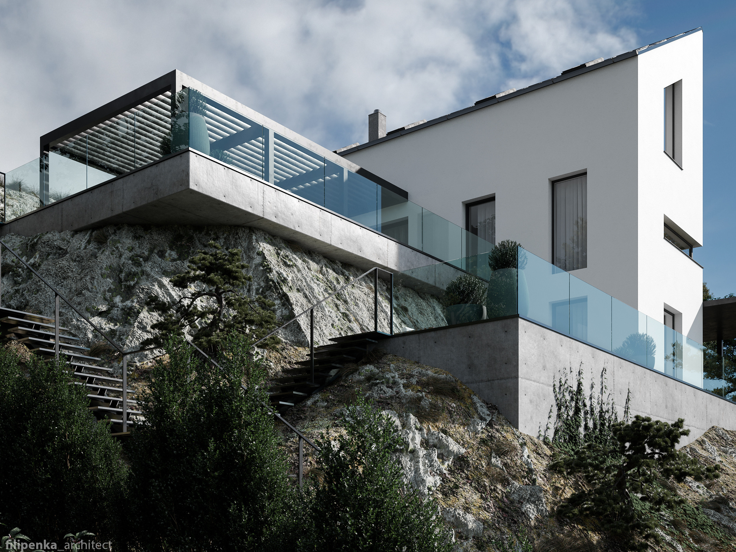 Rodinný dům v Slušticích.