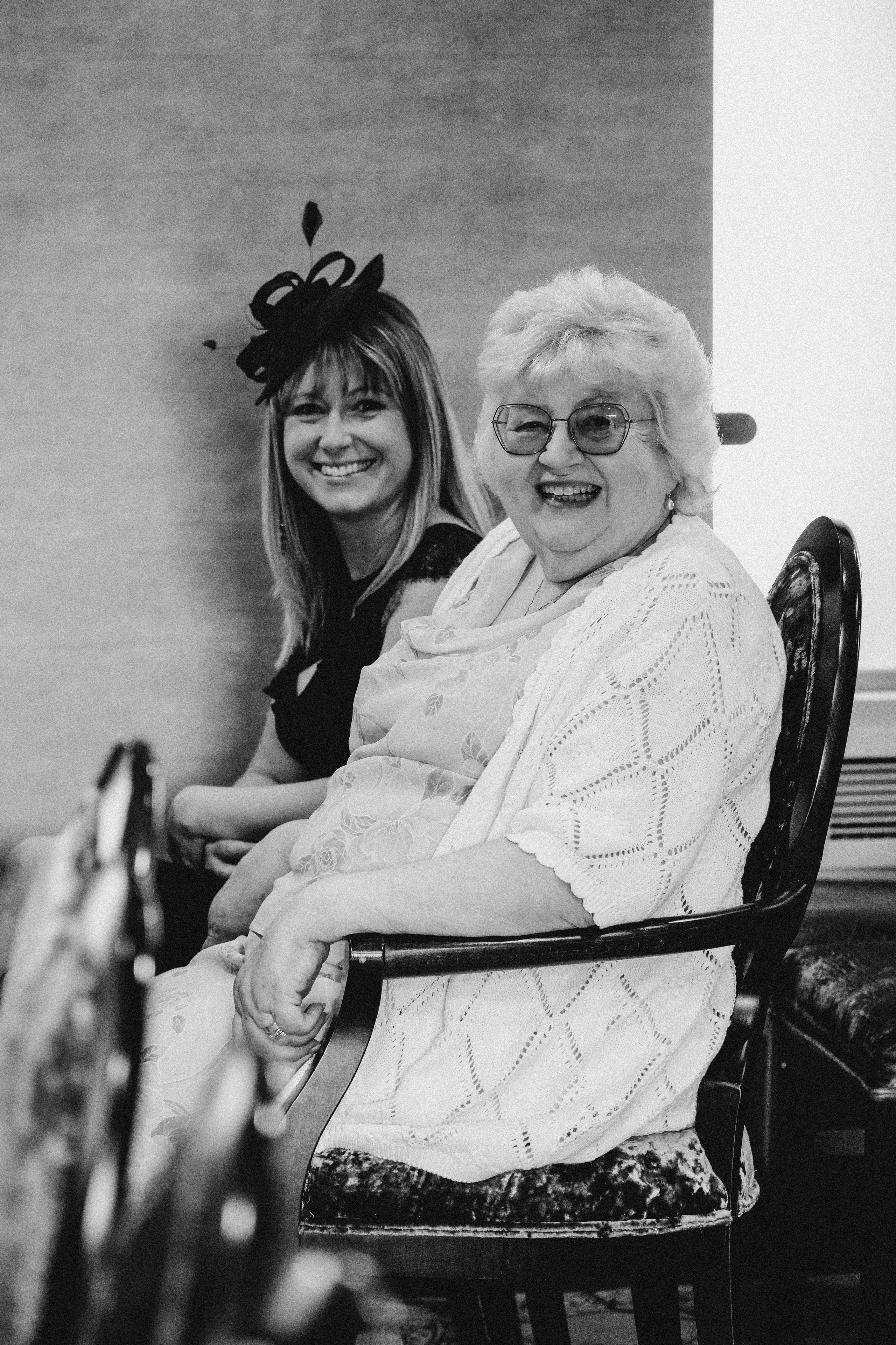 Guests greeting at the ceremony
