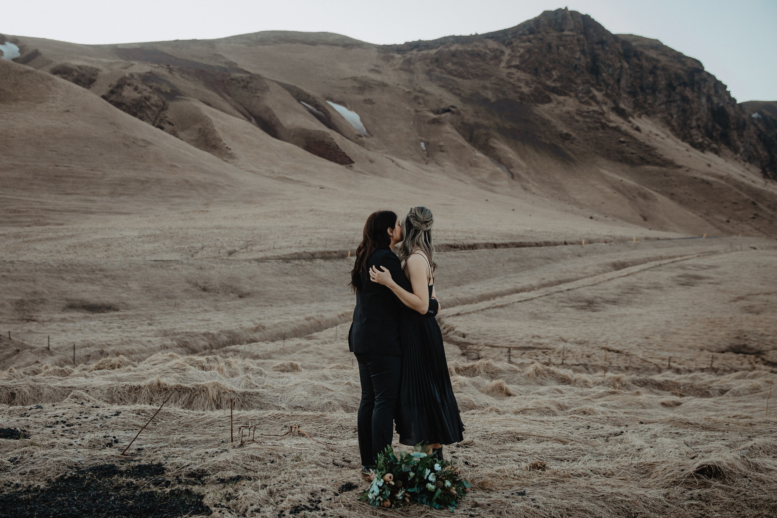 Same Sex Wedding at Iceland Black Sand Beach. Iceland elopement photographer & videographer