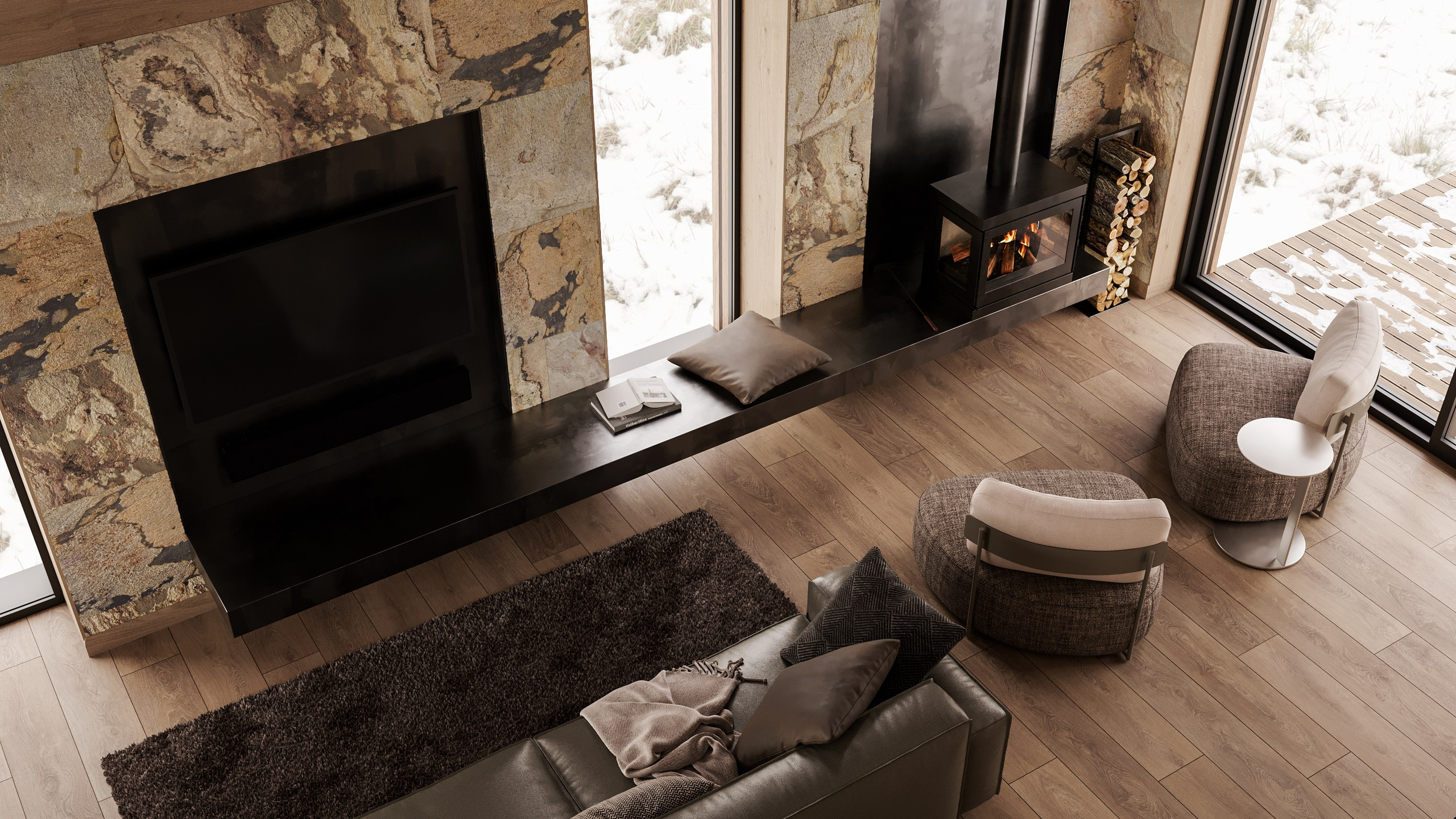 SPOLEČNÝ PROSTOR HORSKÉ CHATY. Filipenka architects