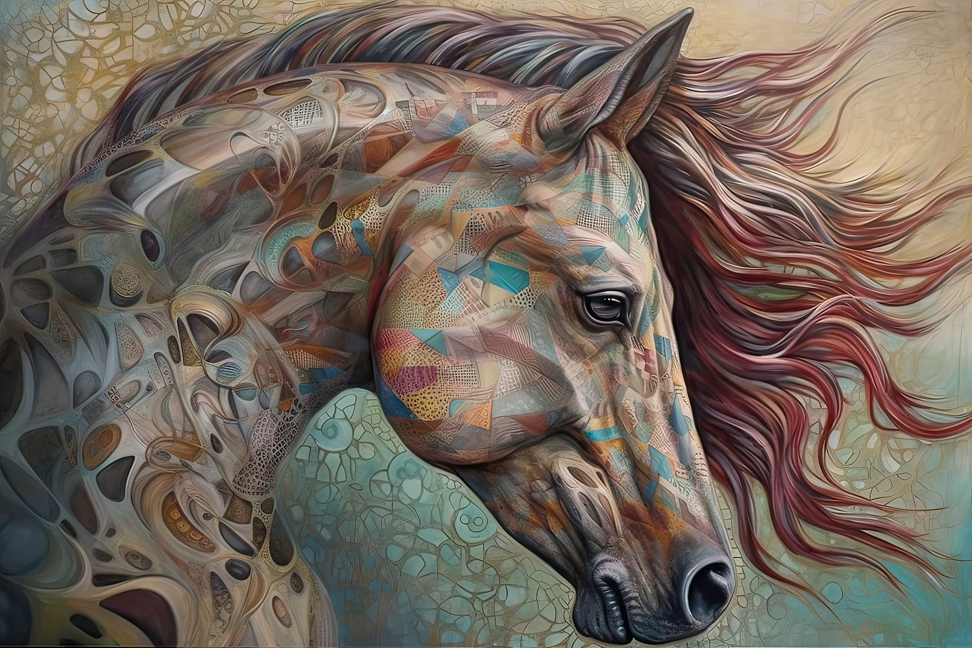 Horse. Artwork #16 from Collection “Sacred Animals”