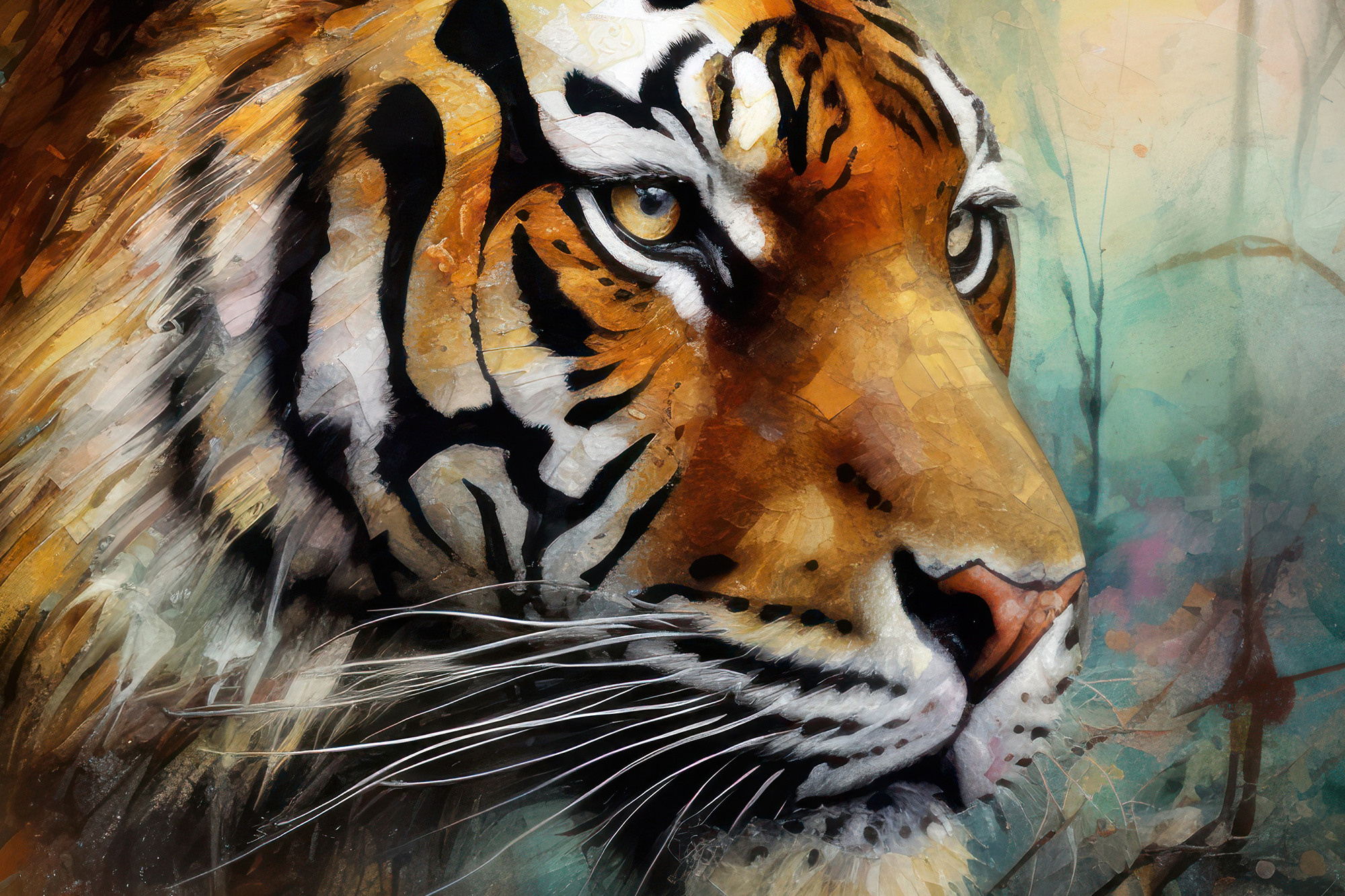 Tiger Collection Sacred Animals Artwork #37 Lolly Shine. Lolly Shine. Contemporary digital artist