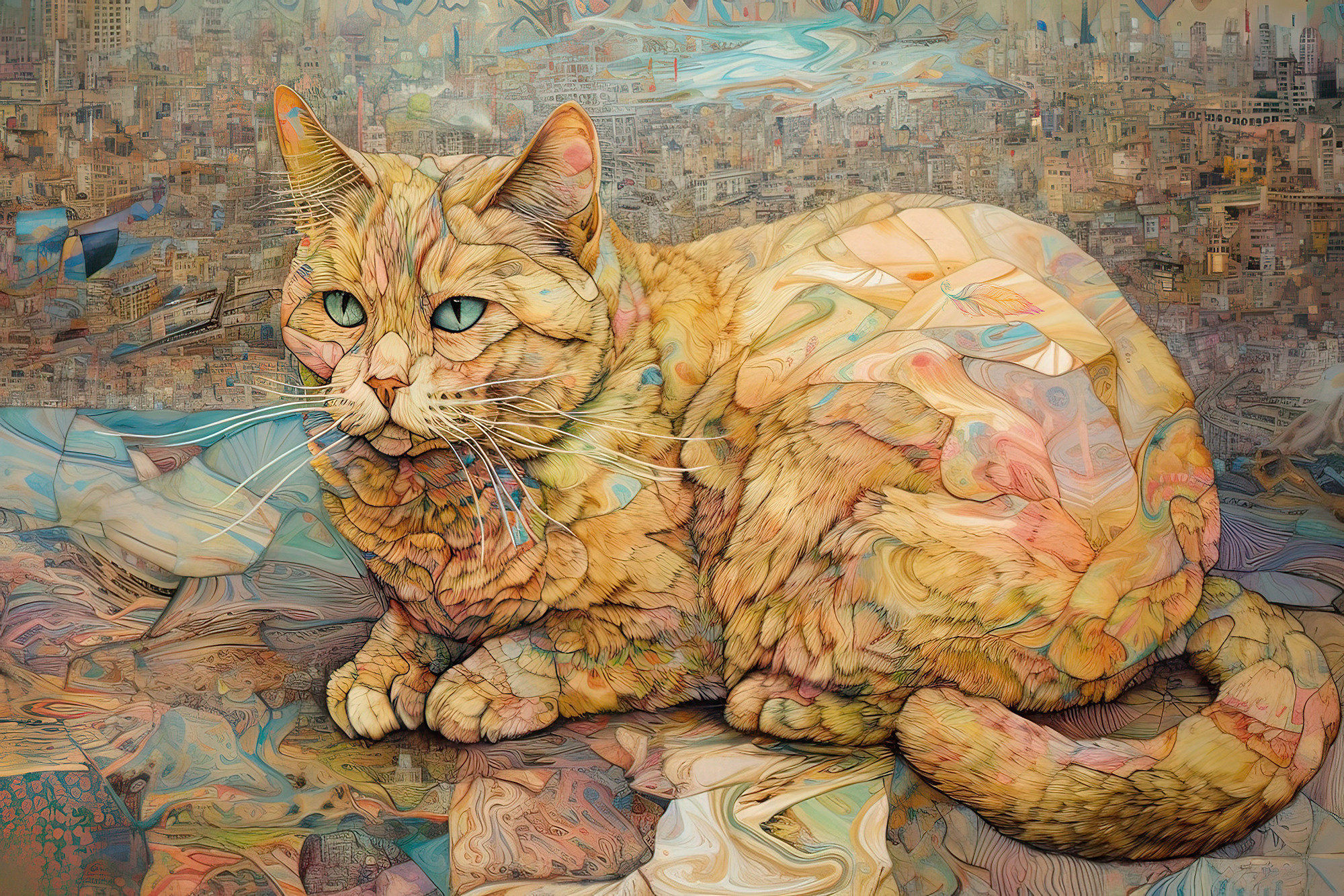 Cat. Artwork #11 from Collection “Sacred Animals”