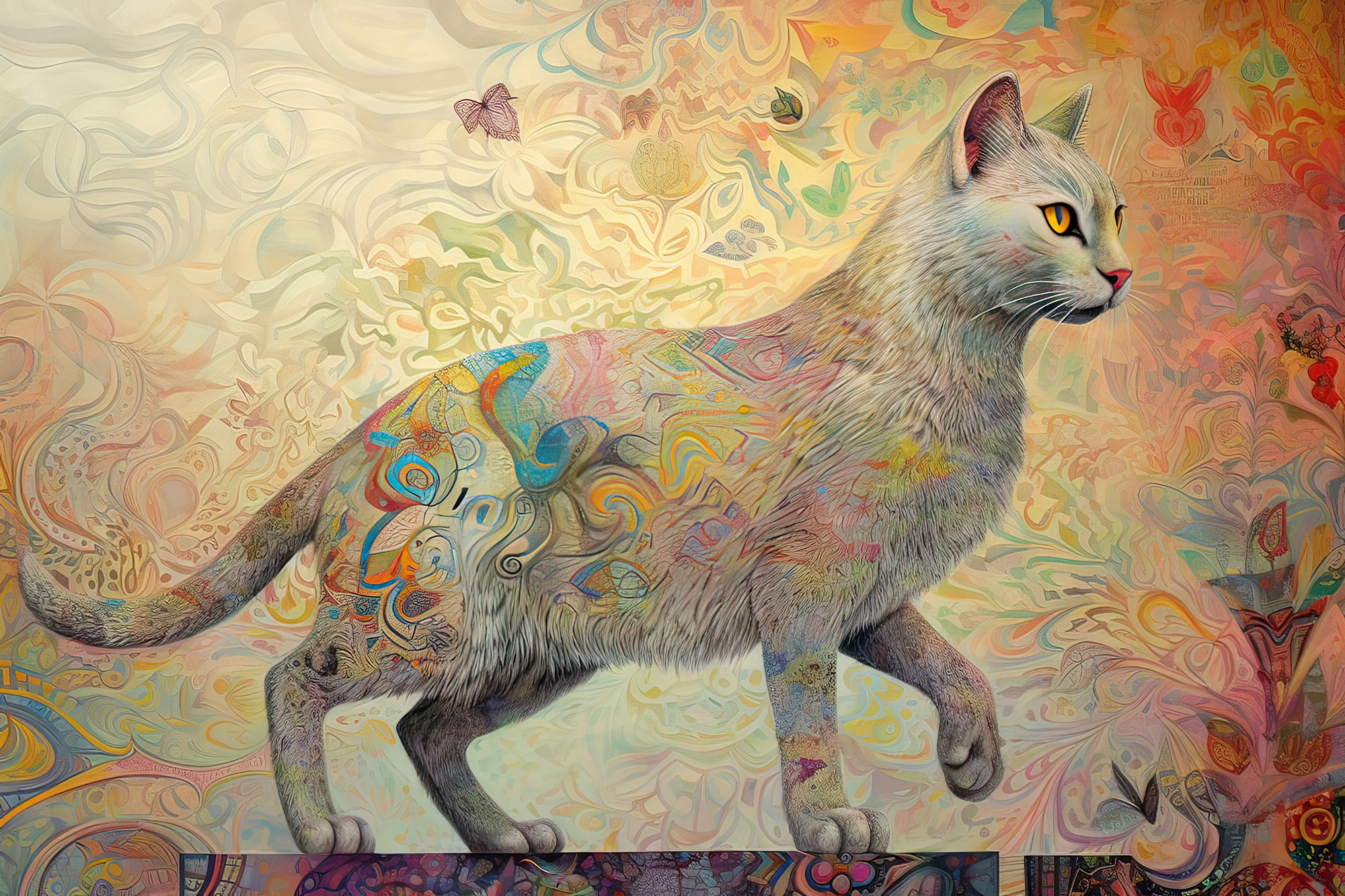 Cat Collection Sacred Animals Artwork #22 Lolly Shine. Lolly Shine. Contemporary digital artist