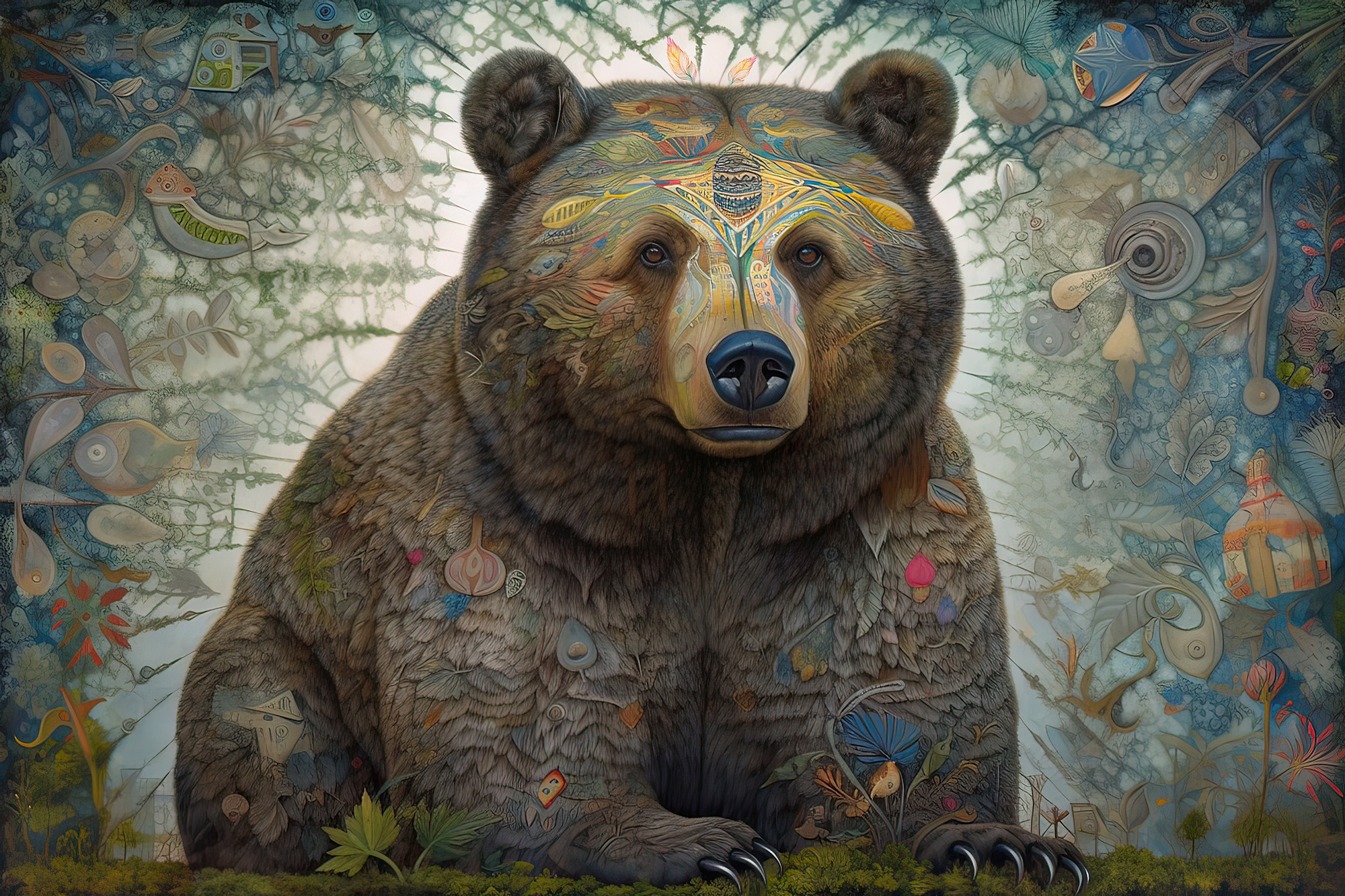 Bear. Artwork #5 from Collection “Sacred Animals”