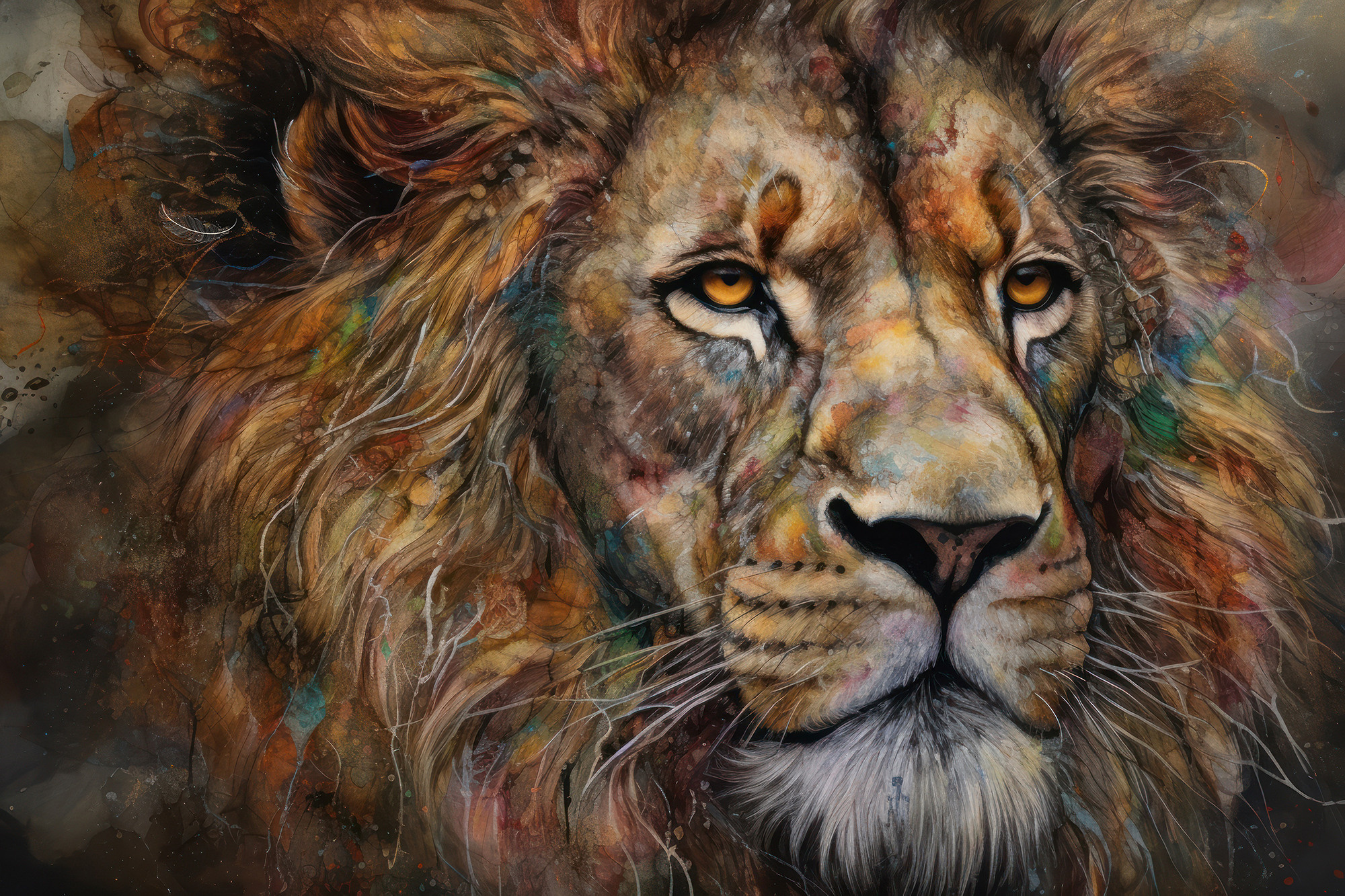 Lion. Artwork #35 from Collection “Sacred Animals”