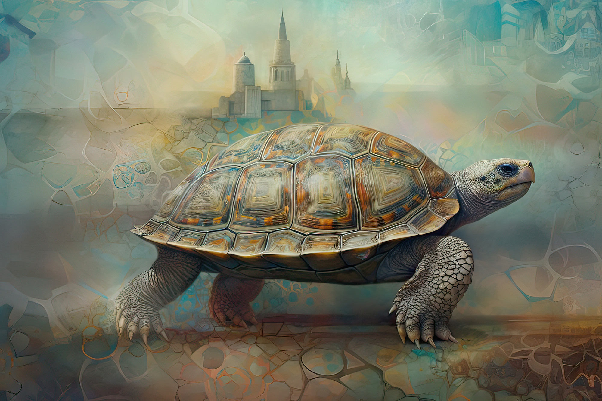 Turtle. Artwork #19 from Collection “Sacred Animals”