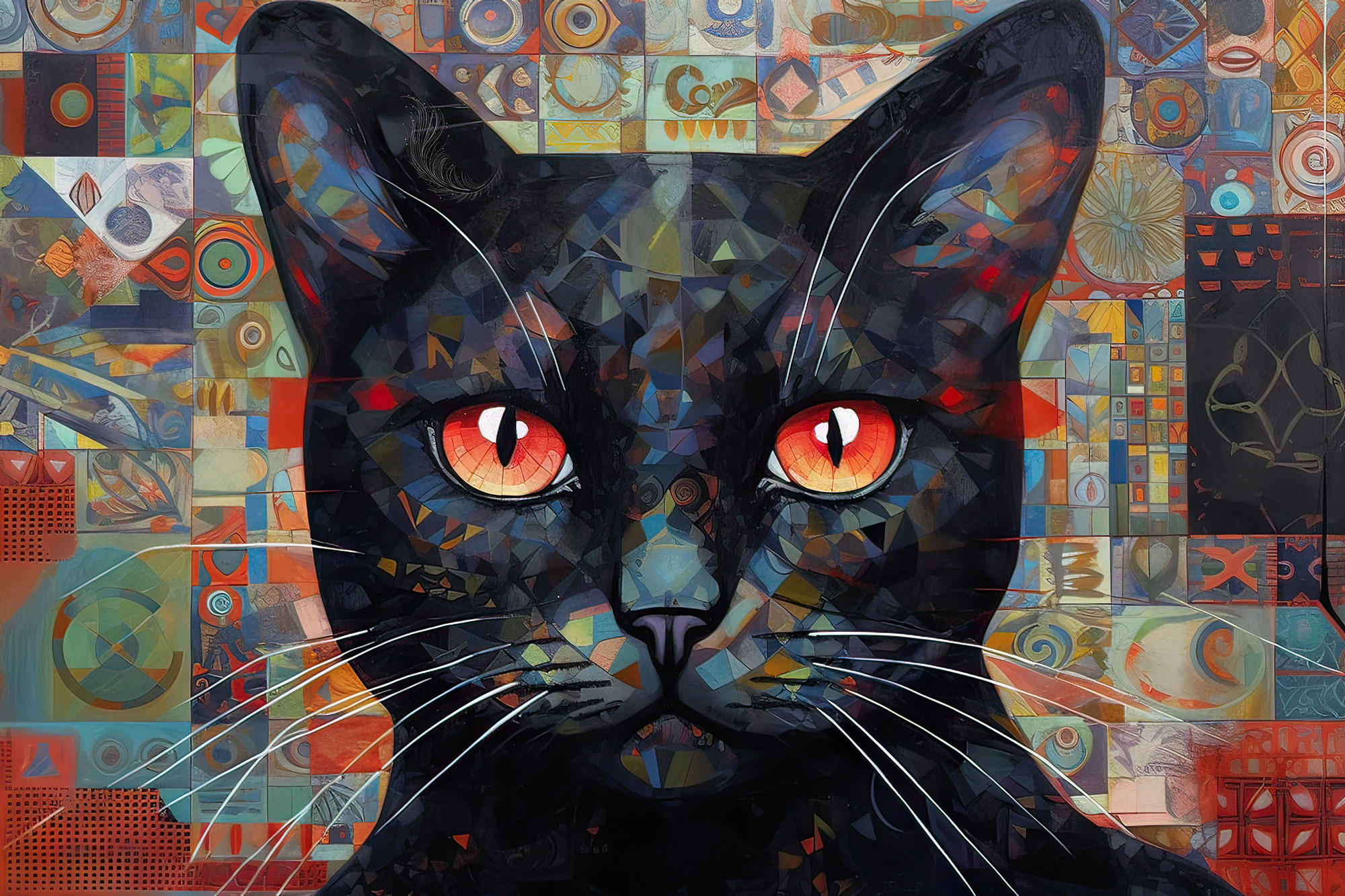 Cat. Artwork #25 from Collection “Sacred Animals”