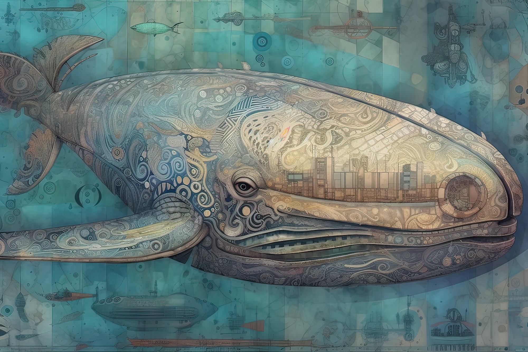 Whale. Artwork #1 from Collection “Sacred Animals”