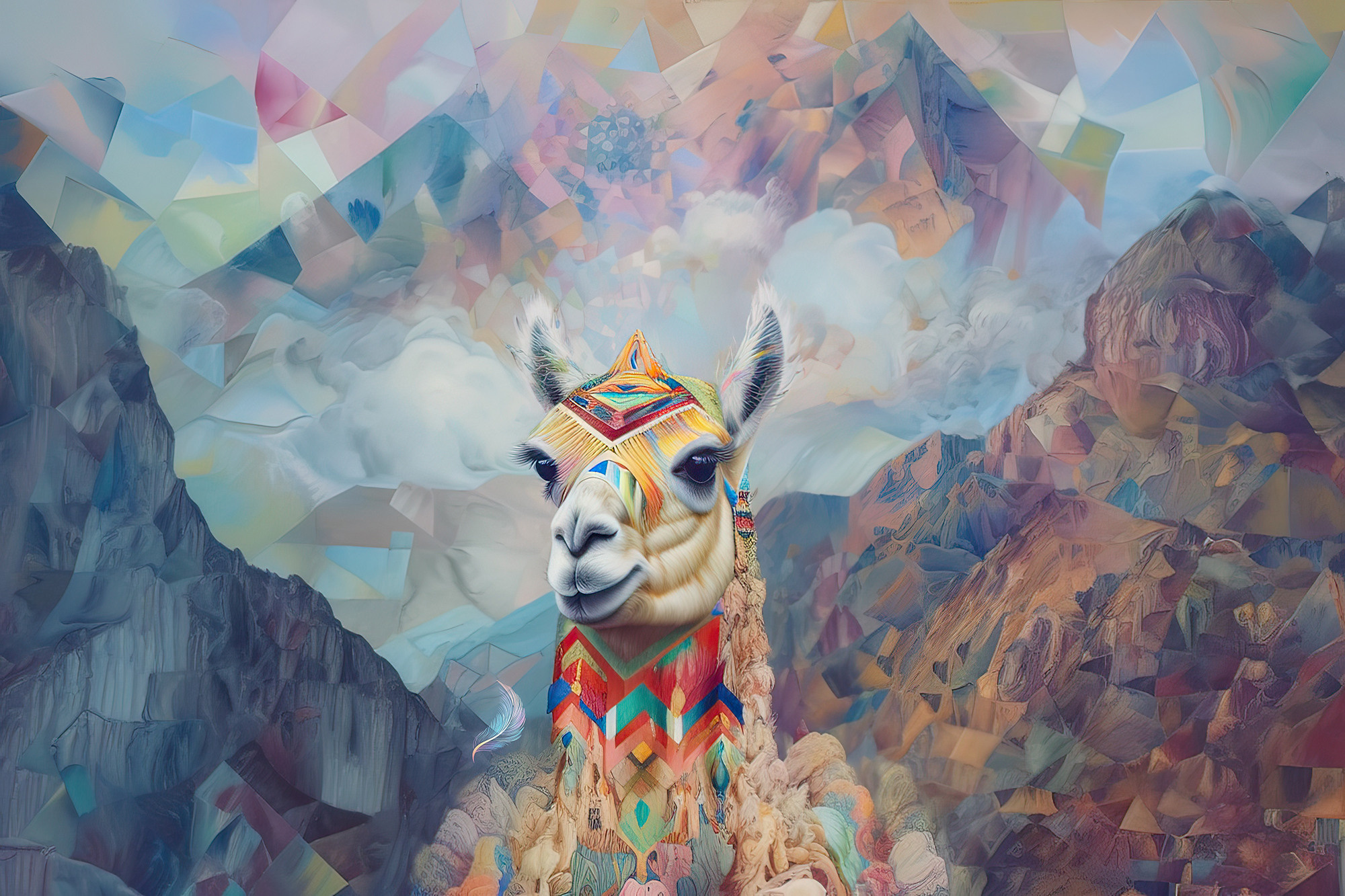 Lama. Artwork #3 from Collection “Sacred Animals”