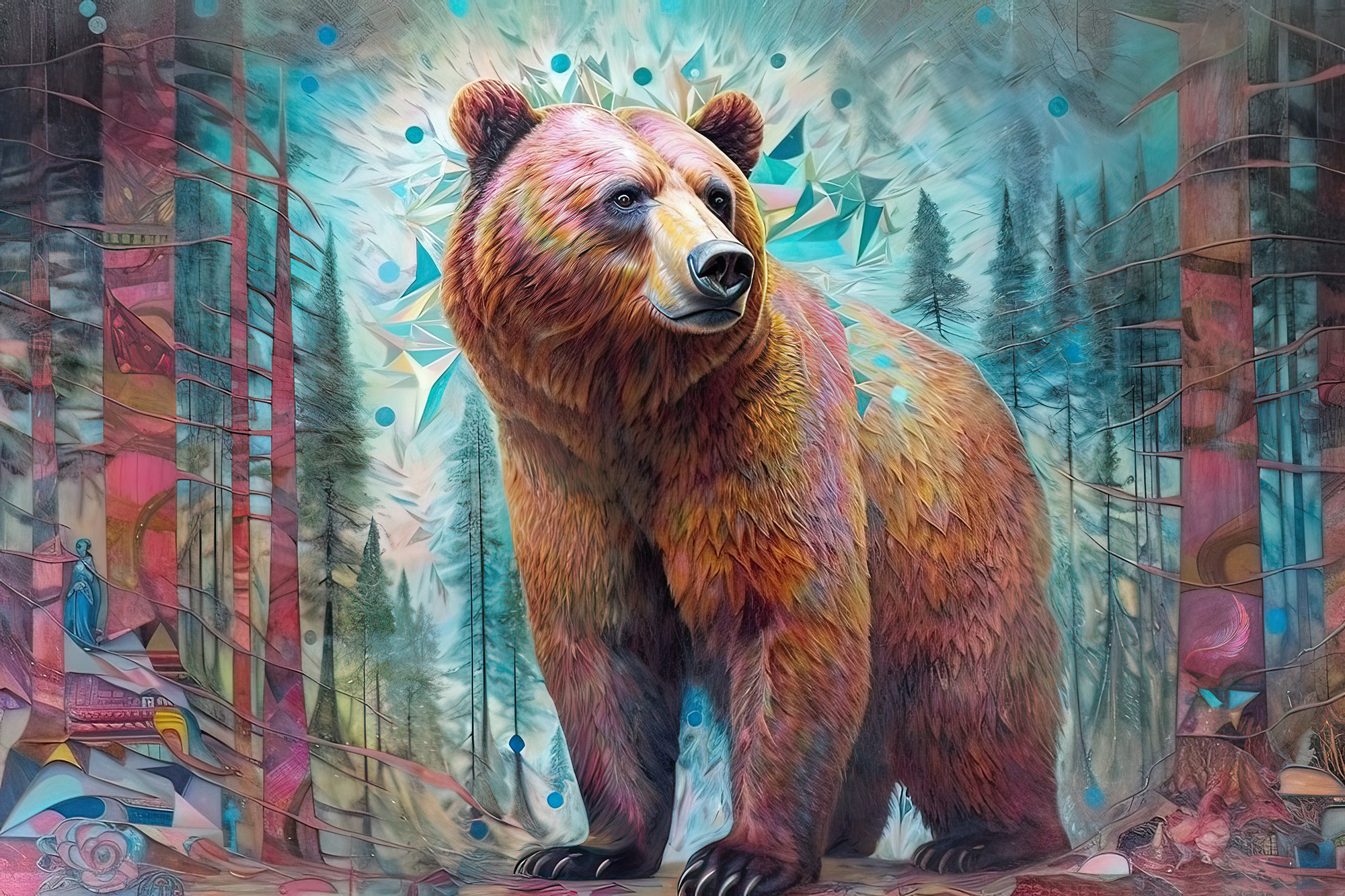Bear. Artwork #8 from Collection “Sacred Animals”