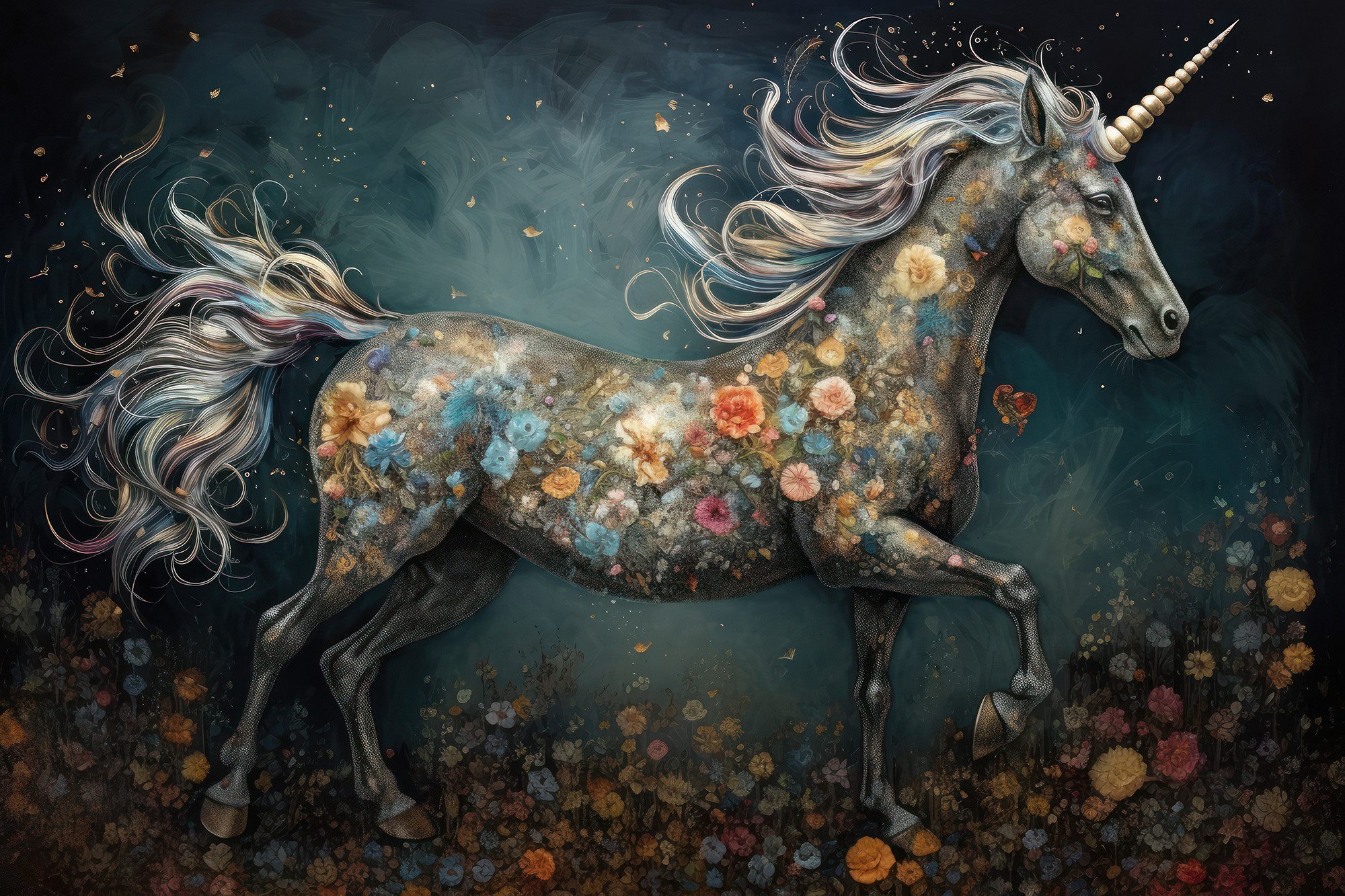 Unicorn. Artwork #34 from Collection “Sacred Animals”