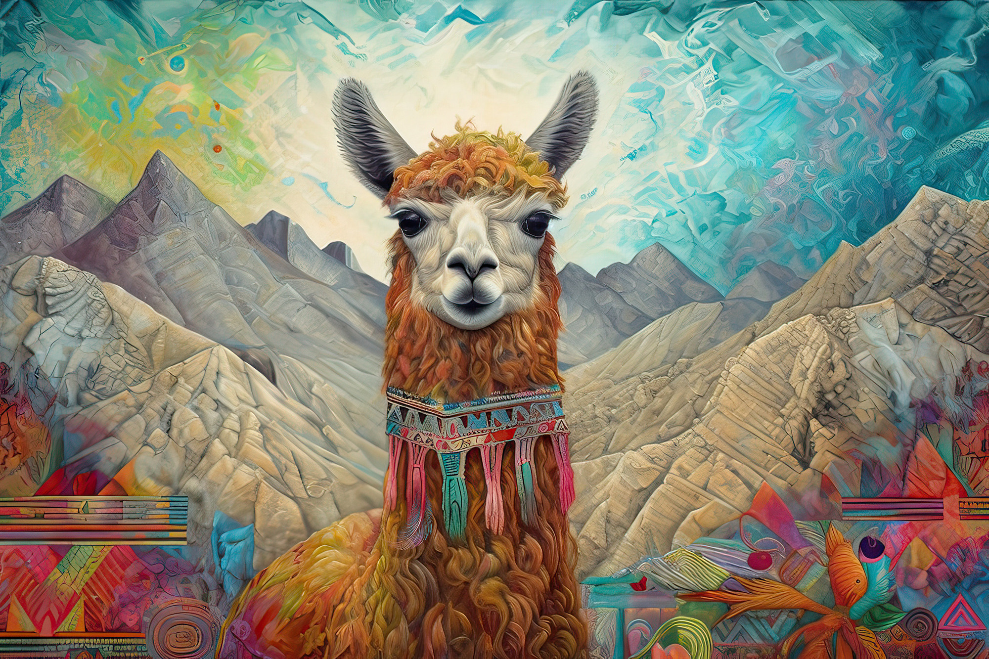 Lama. Artwork #13 from Collection “Sacred Animals”