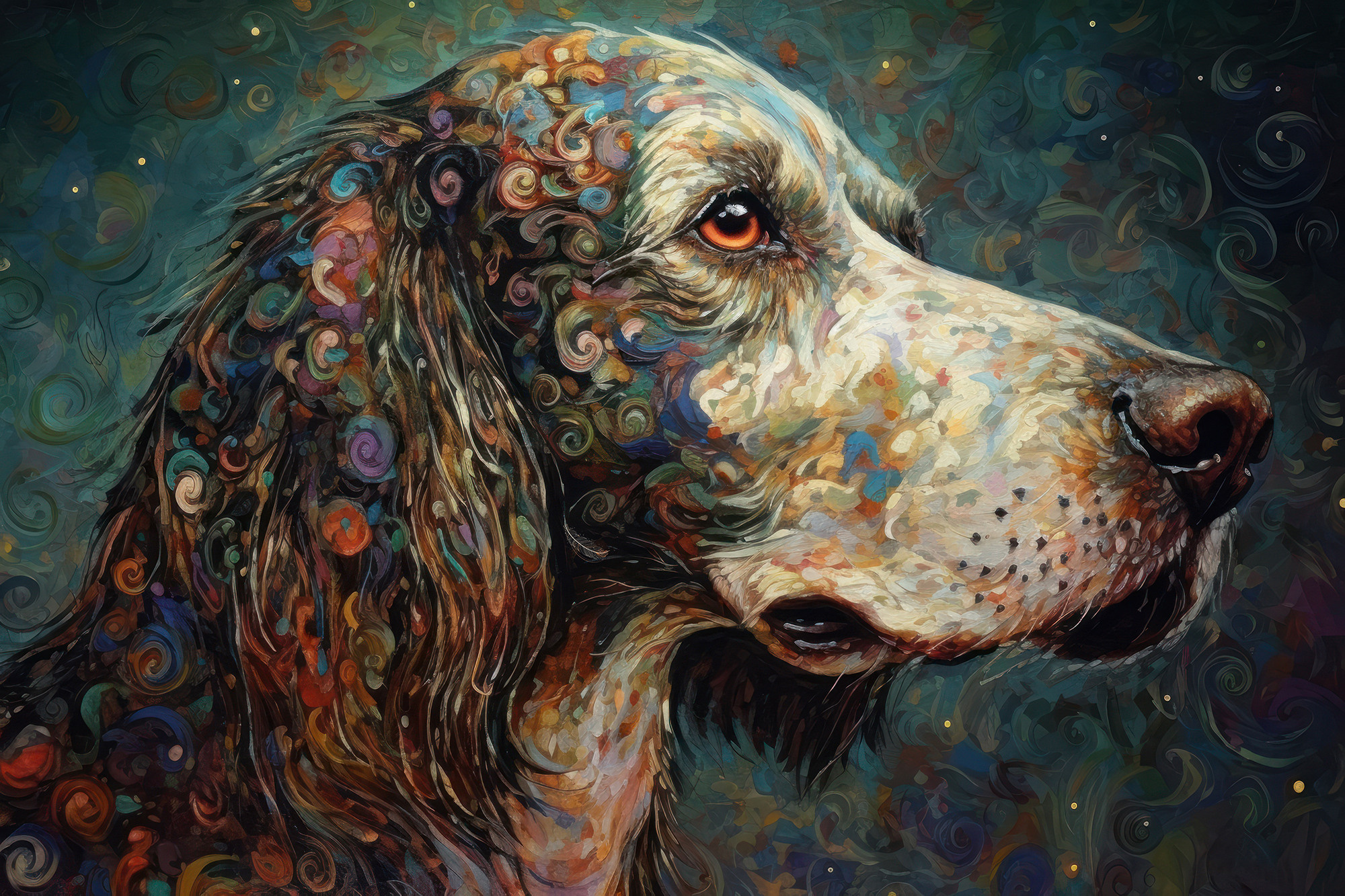 Dog. Artwork #29 from Collection “Sacred Animals”