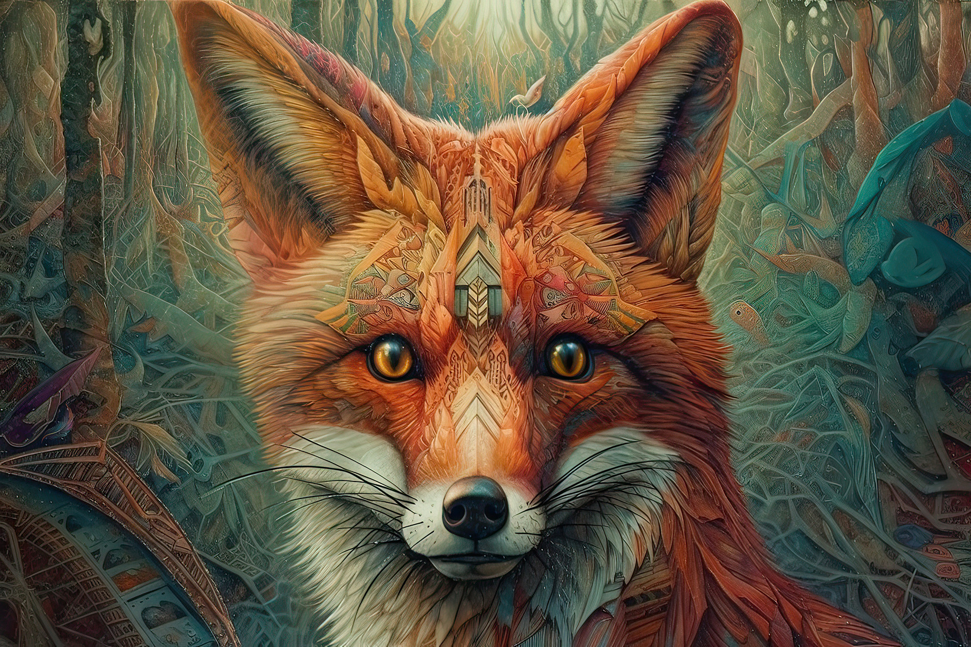 Fox. Artwork #2 from Collection “Sacred Animals”