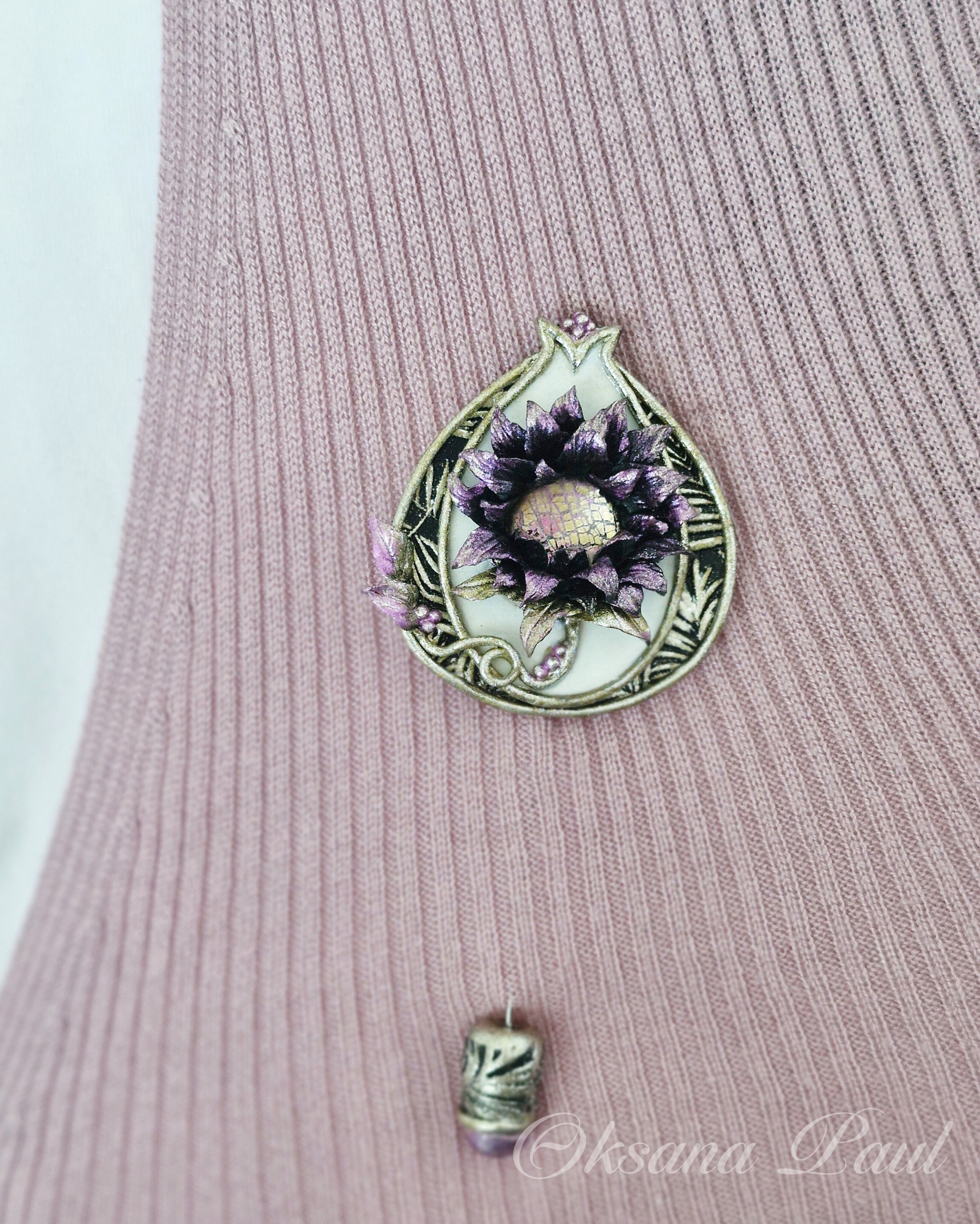 Броши с цветами / Blumen-Broschen ➜. Oksana Paul-Gardinen-Design Oksana Paul ✧ Art of Gardinen & Textile Design ✧ Polymer Clay Art & Handmade Creatures